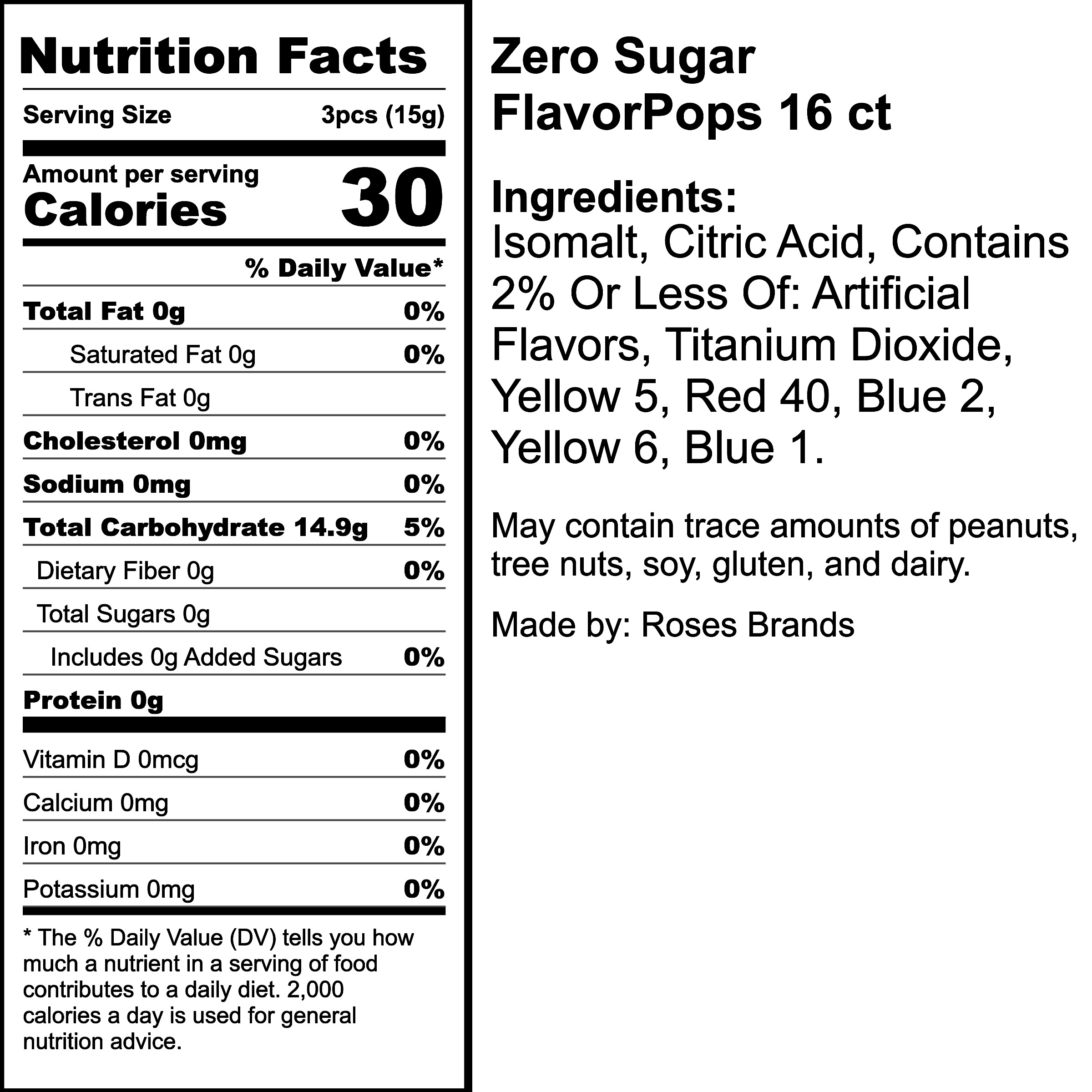Nutrition Label