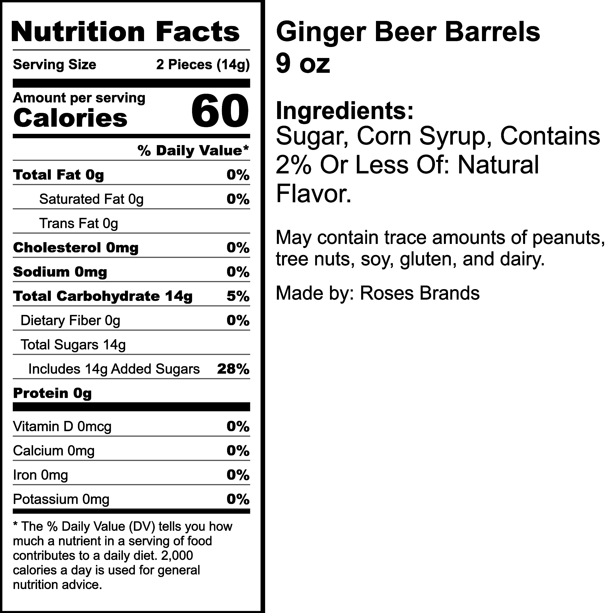 Nutrition Label