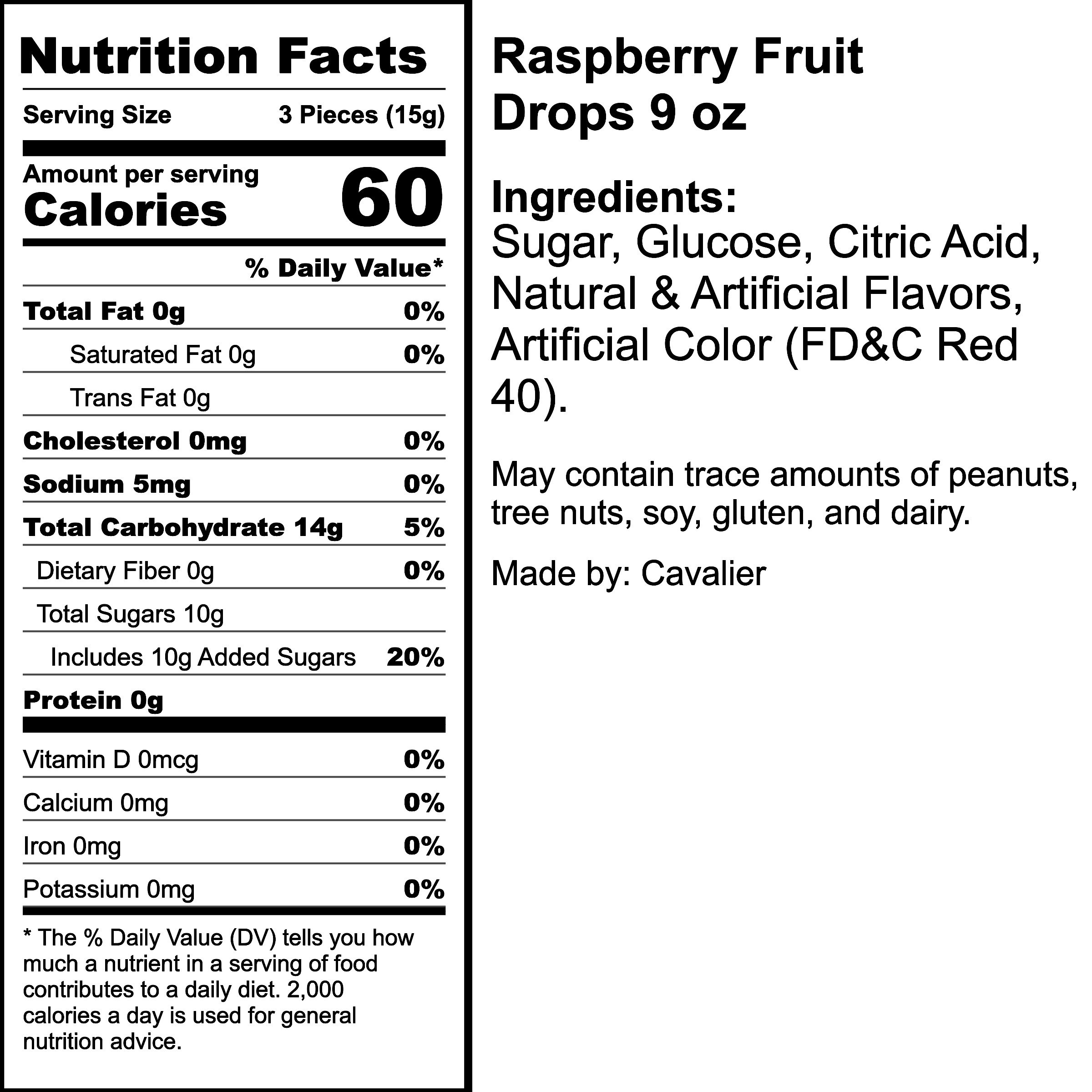 Nutrition Label