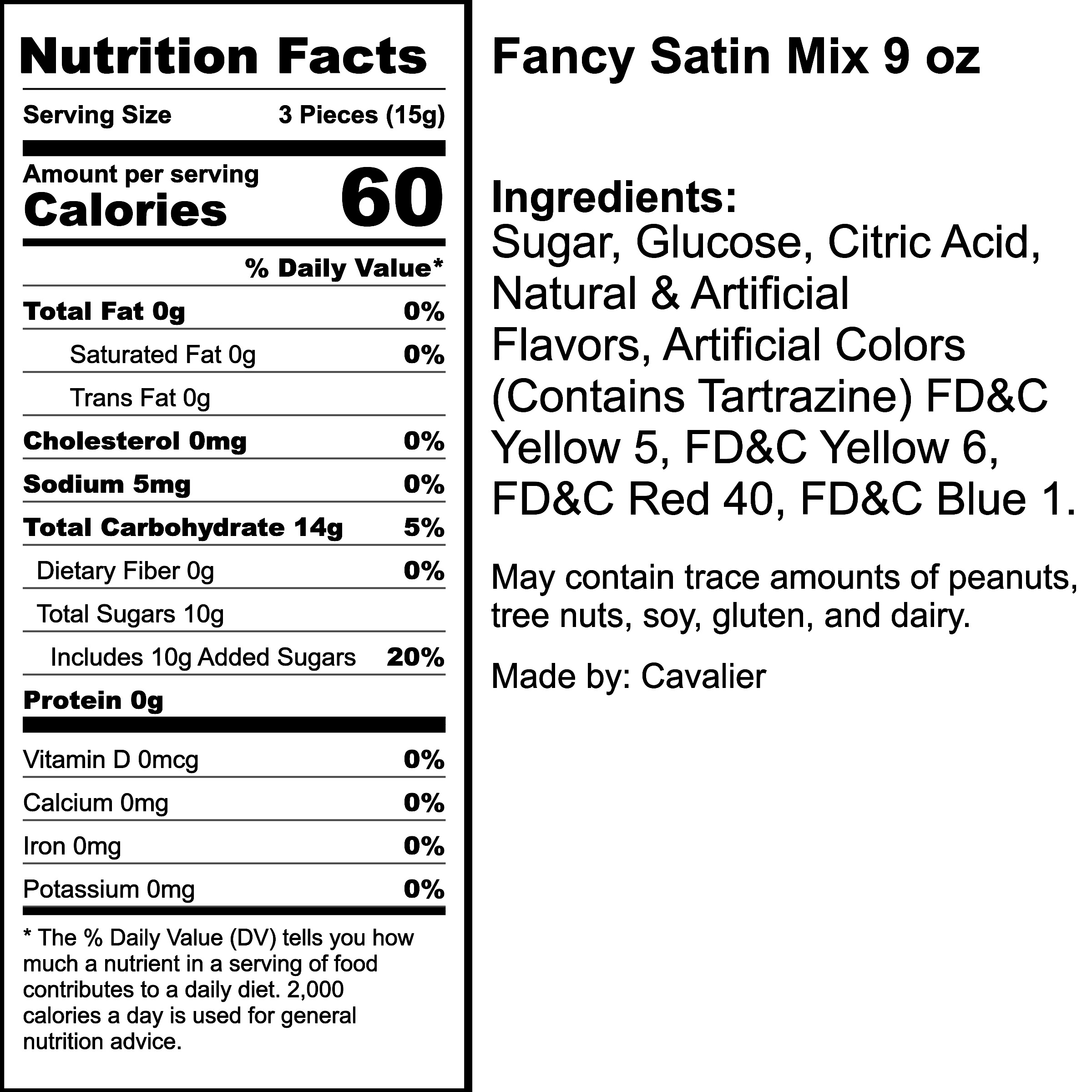 Nutrition Label