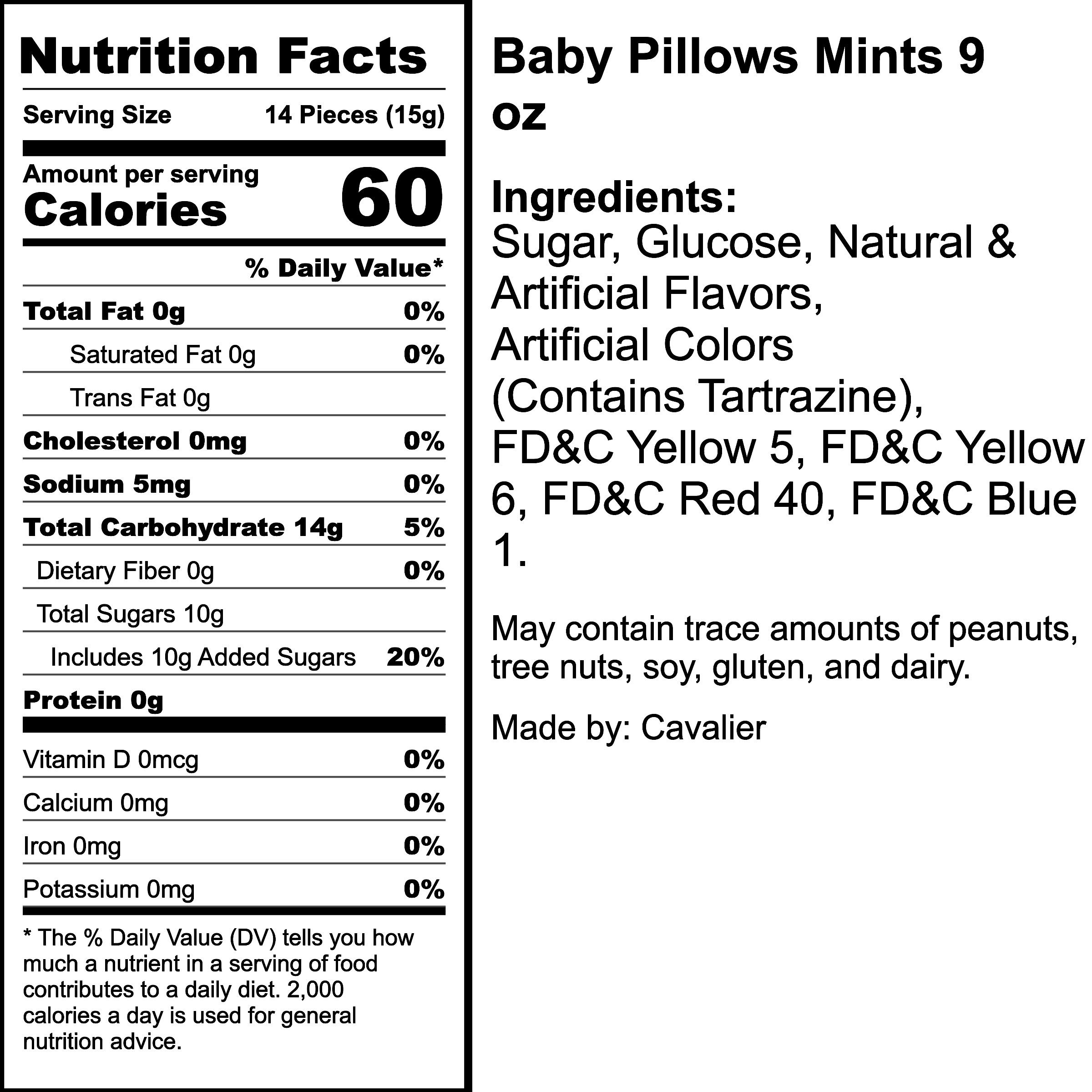 Nutrition Label