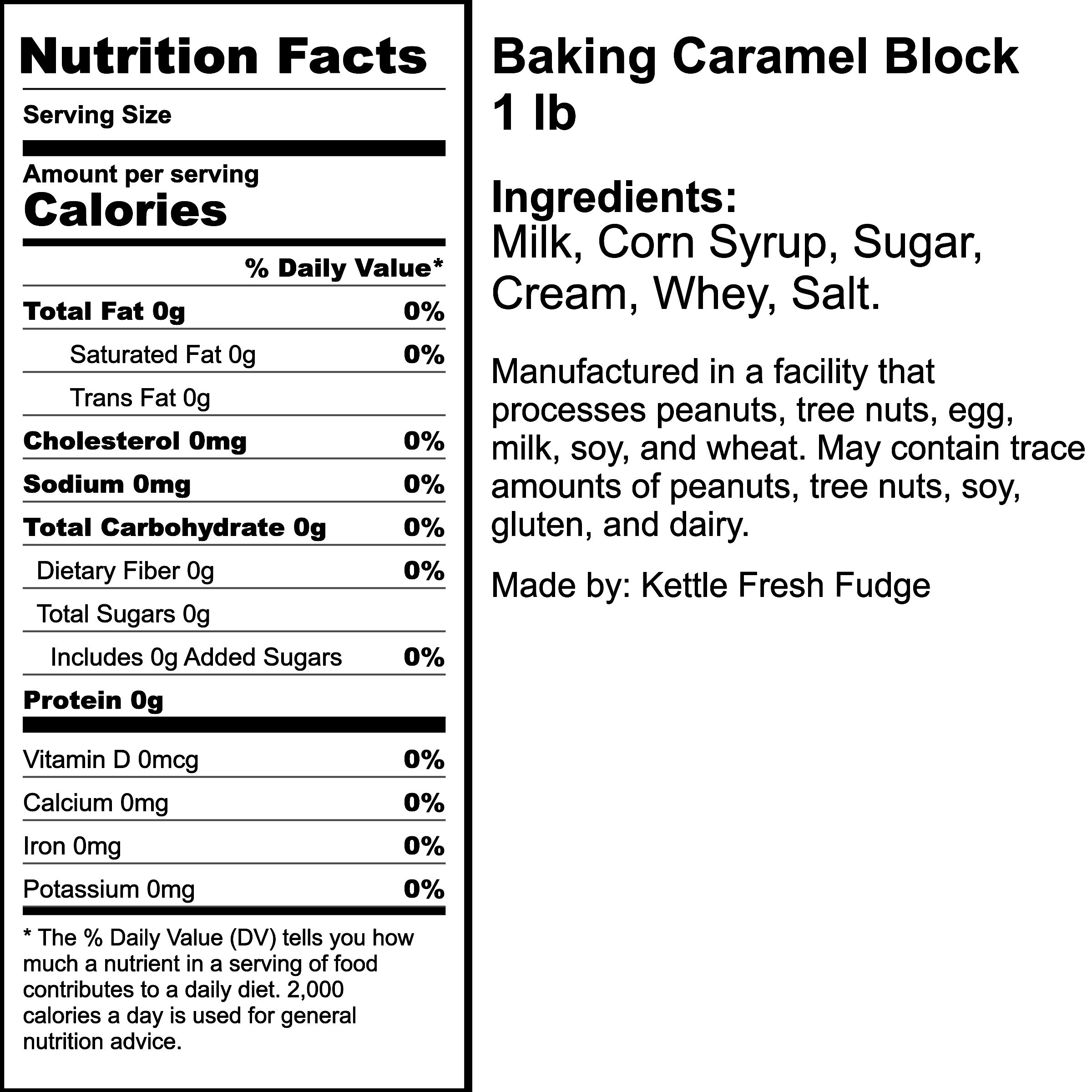 Nutrition Label