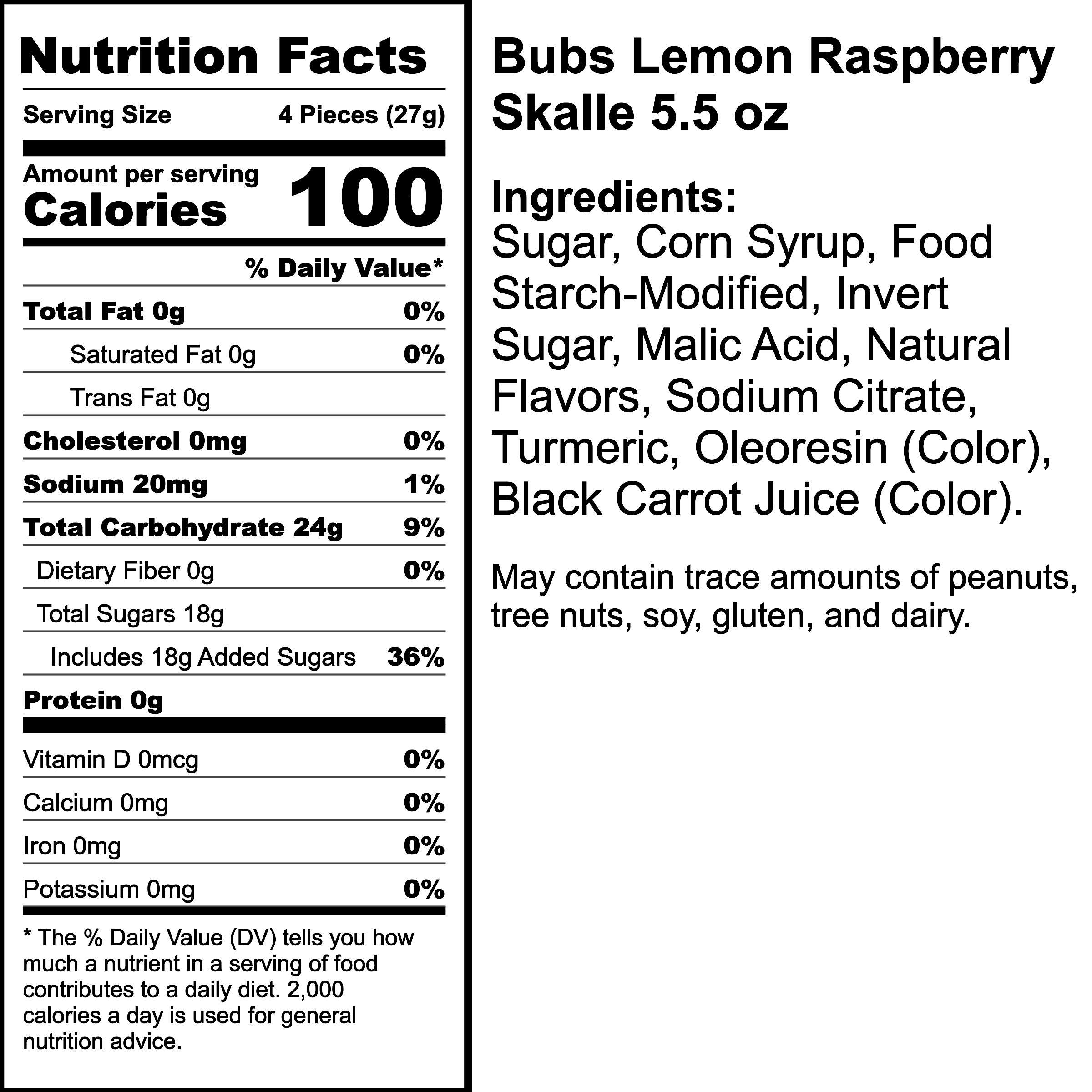 Nutrition Label