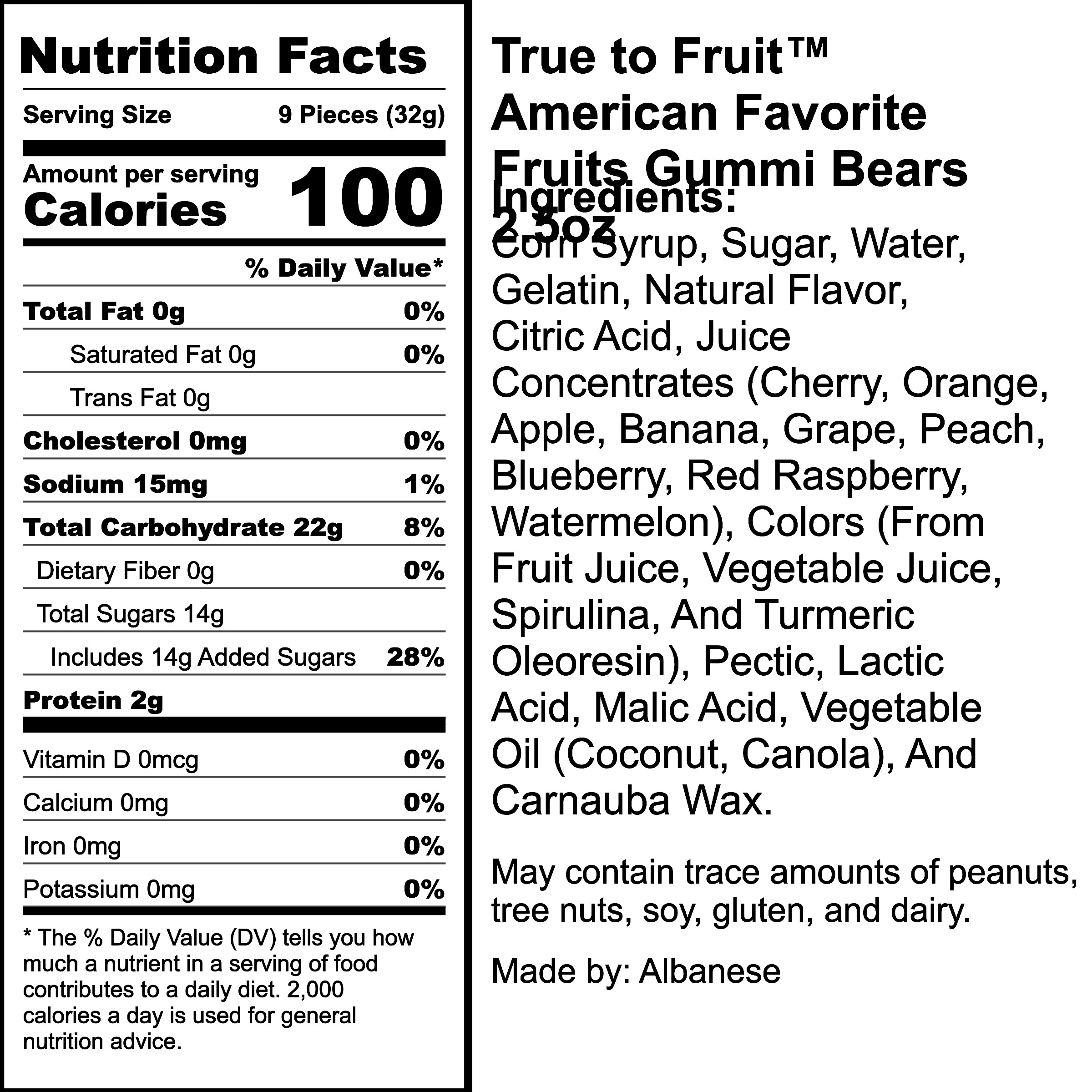 Nutrition Label