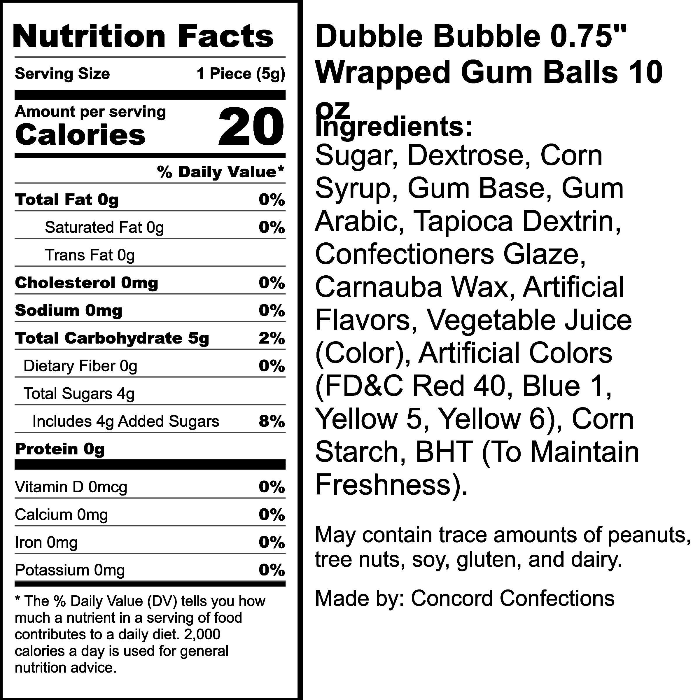 Nutrition Label