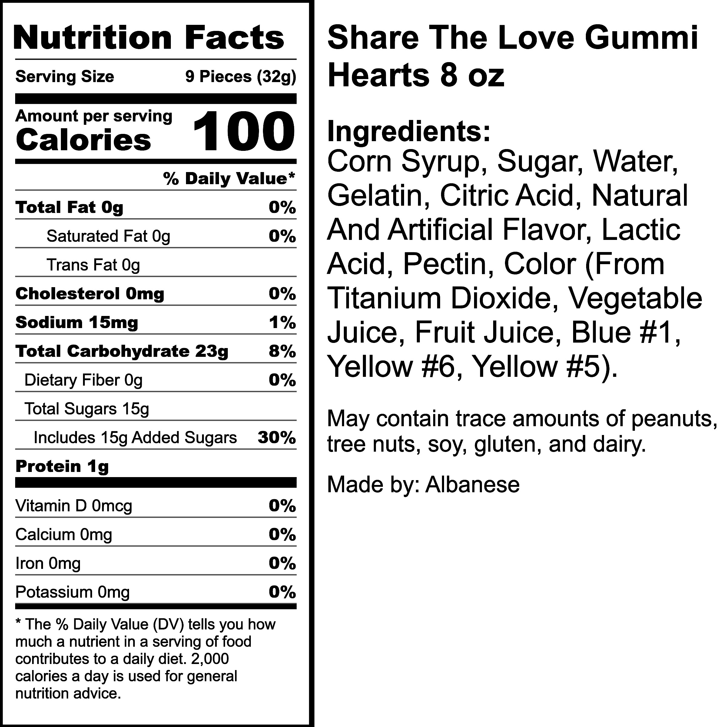 Nutrition Label