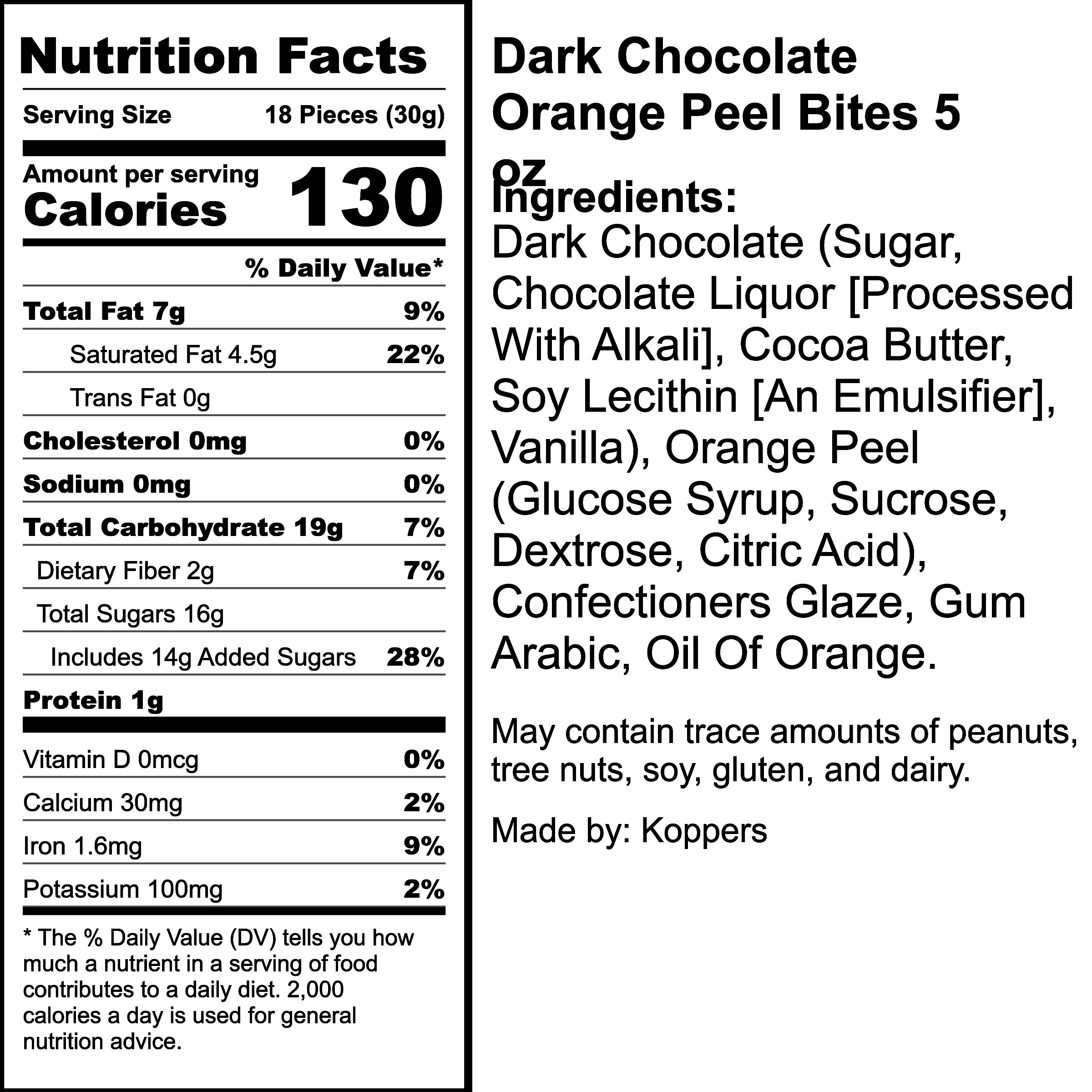 Nutrition Label
