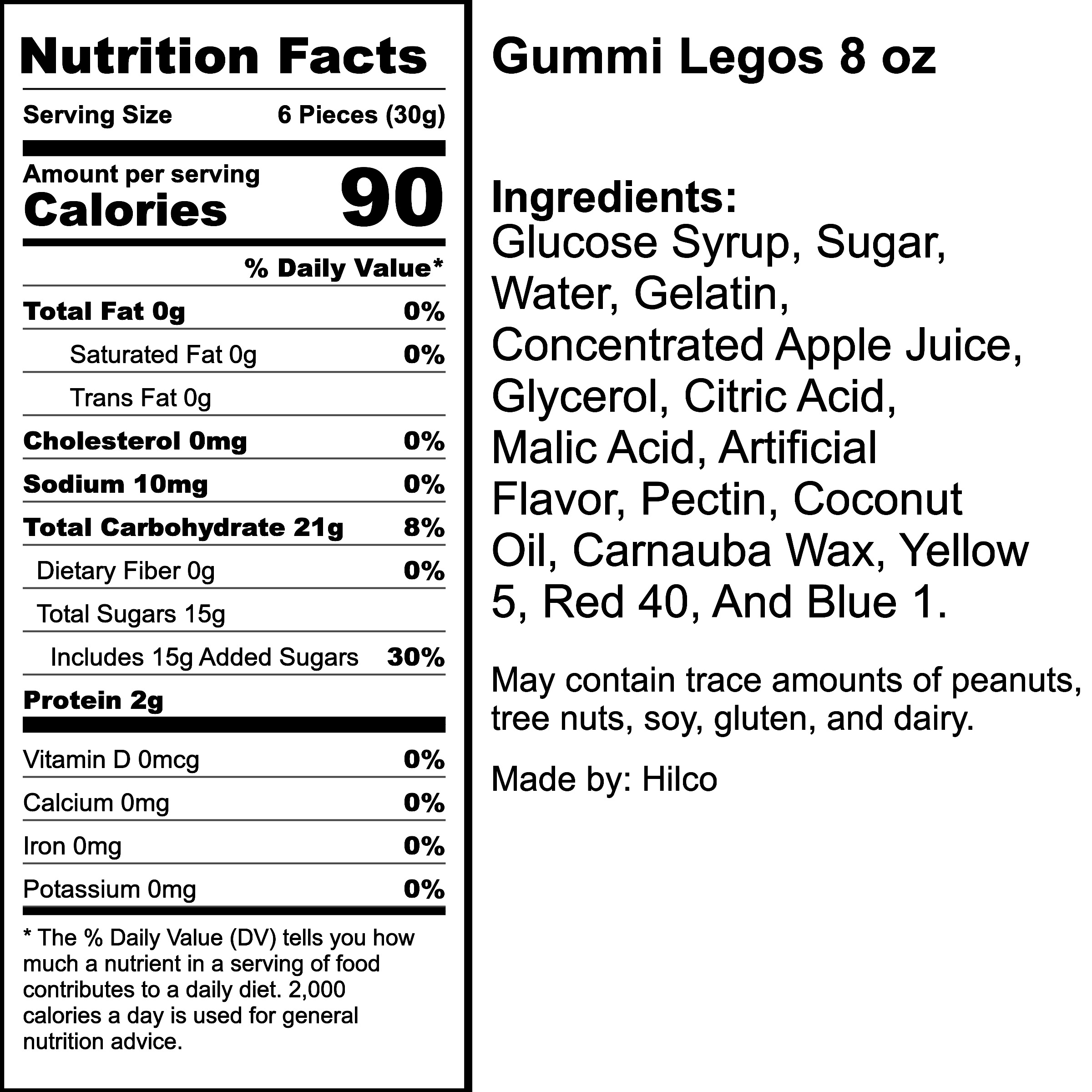 Nutrition Label