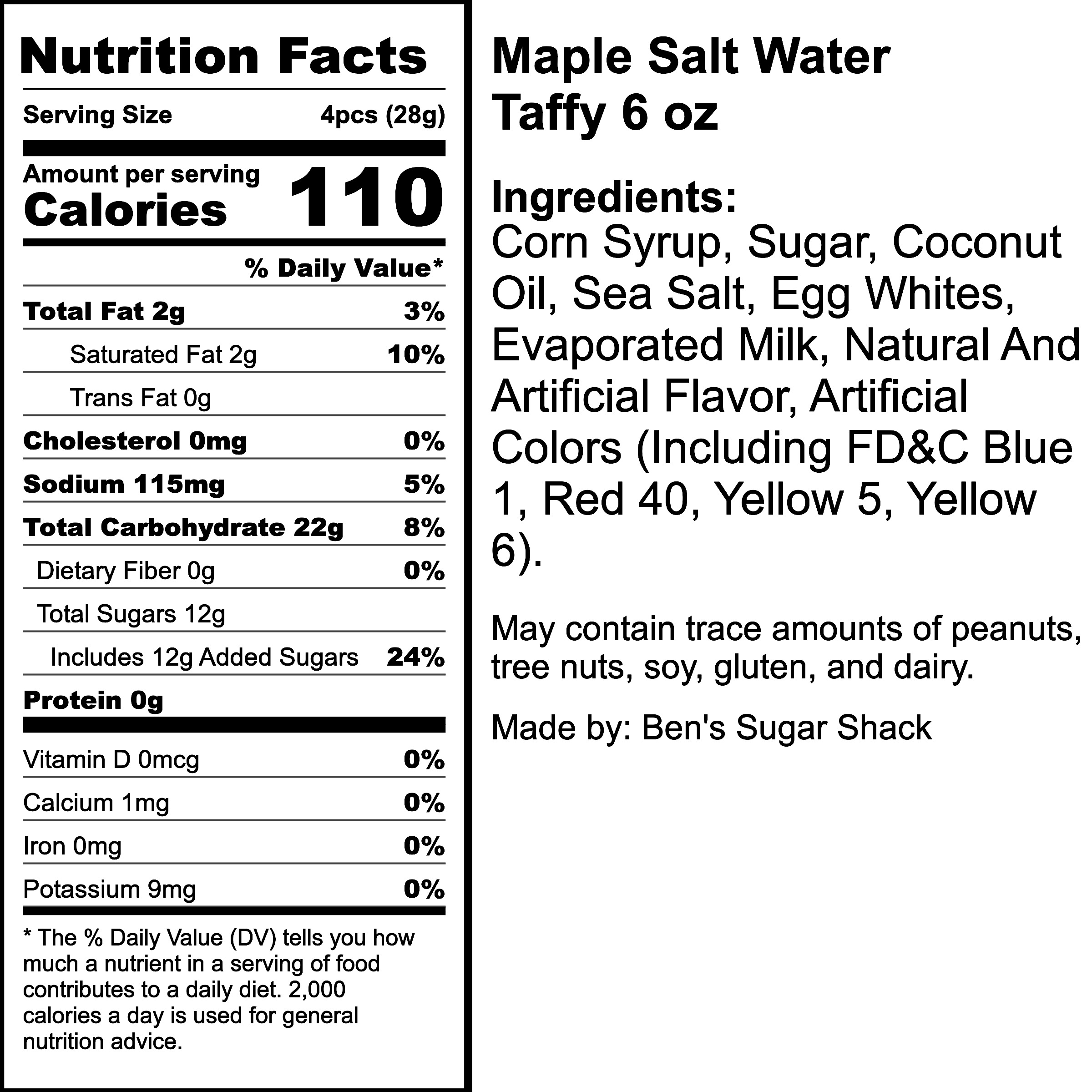 Nutrition Label