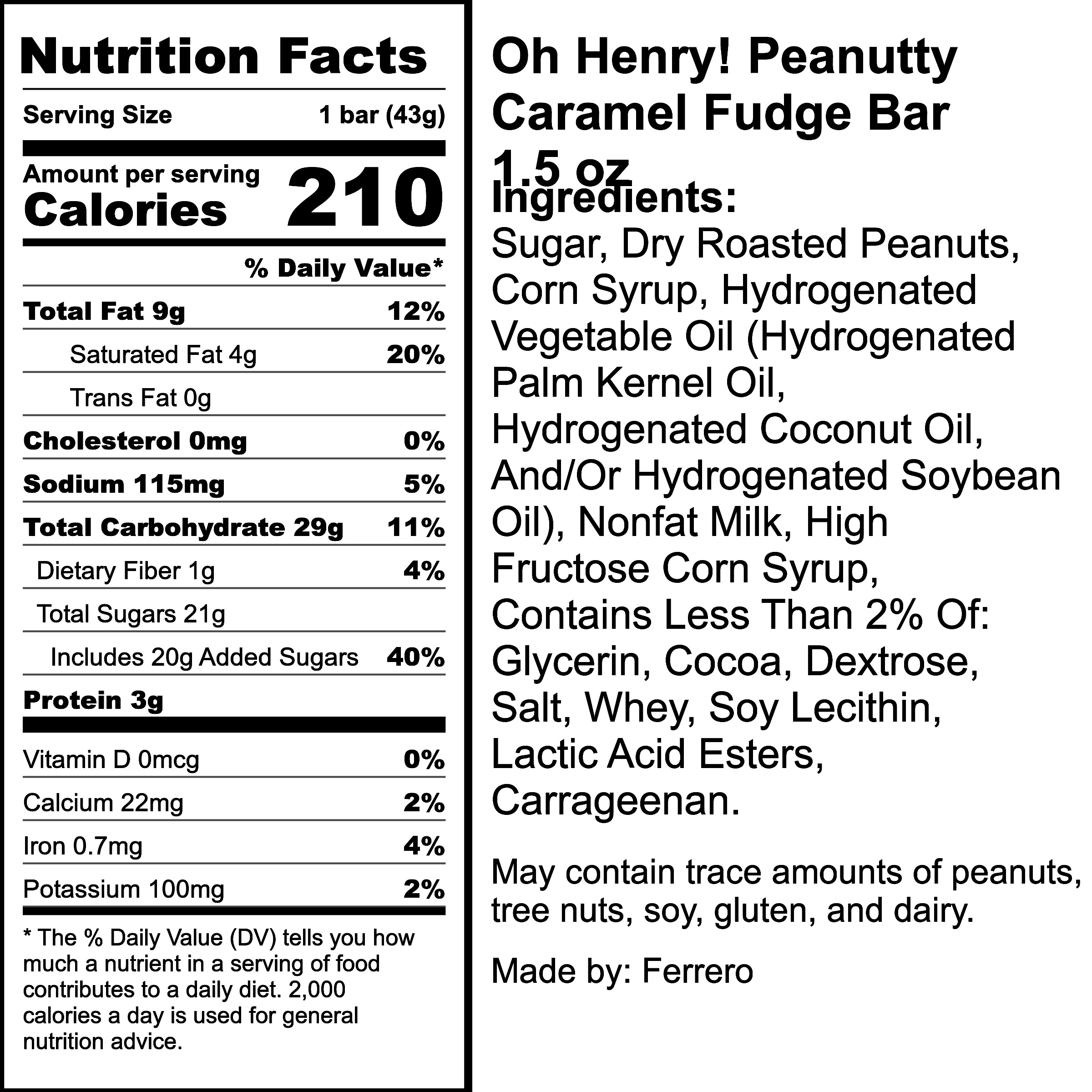 Nutrition Label