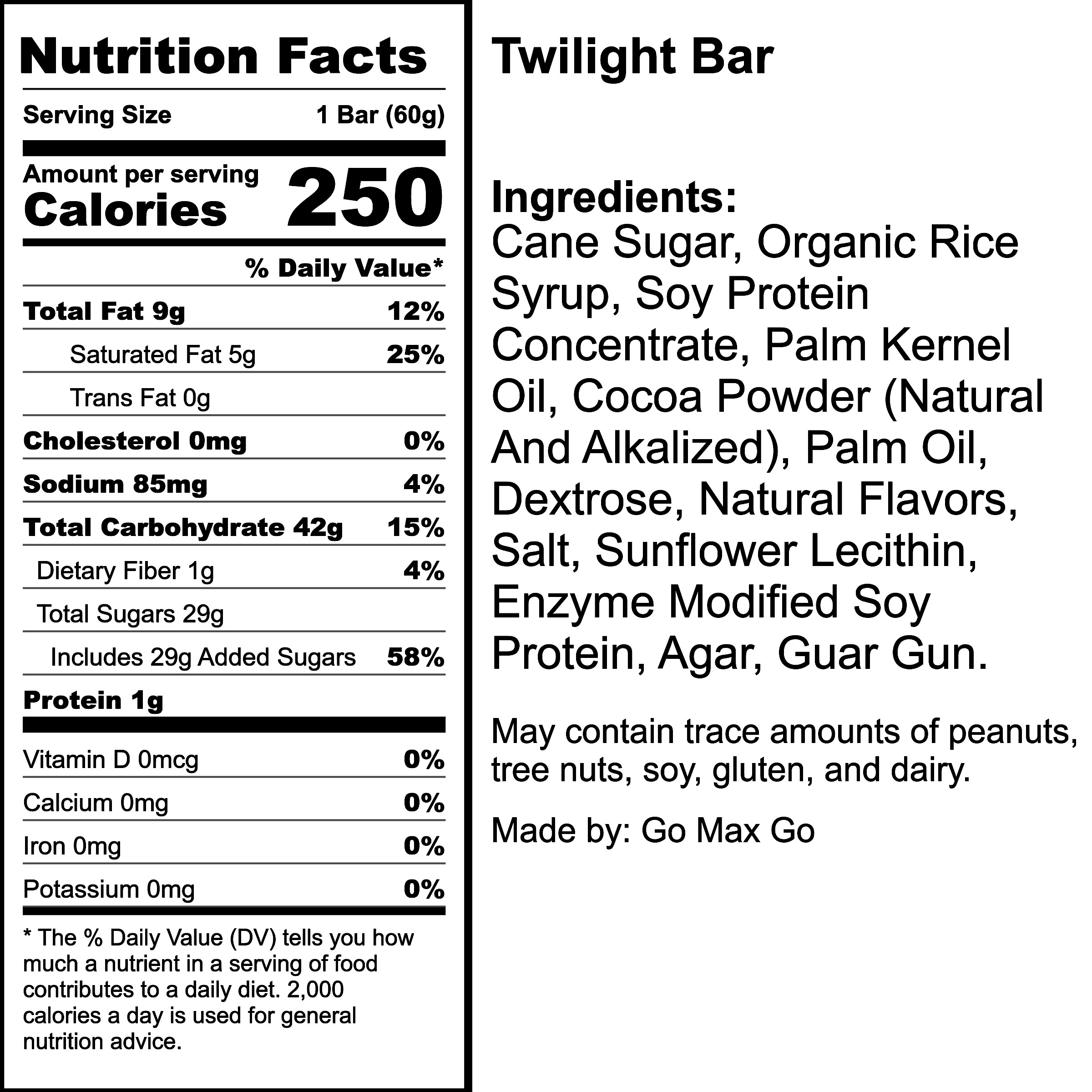 Nutrition Label