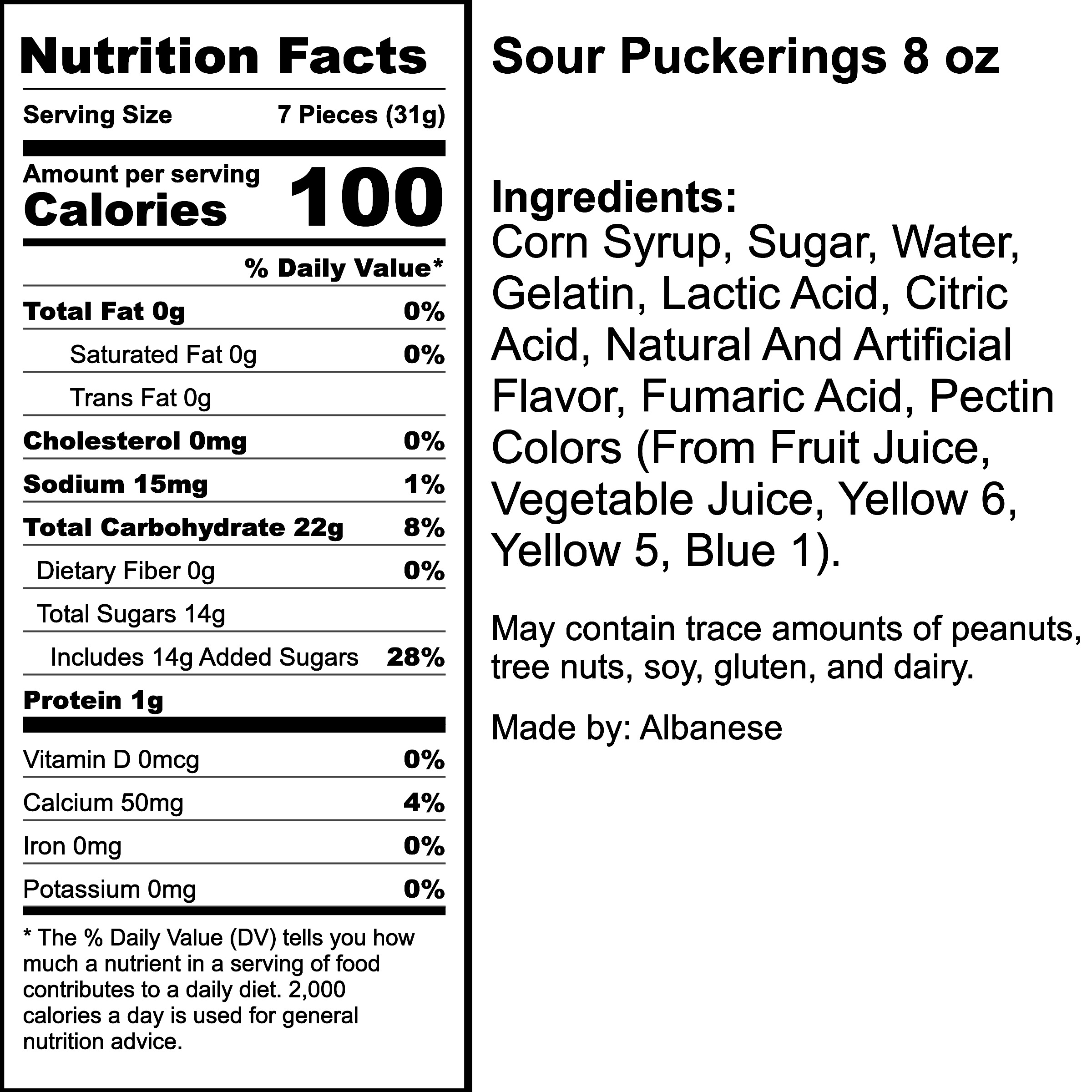 Nutrition Label