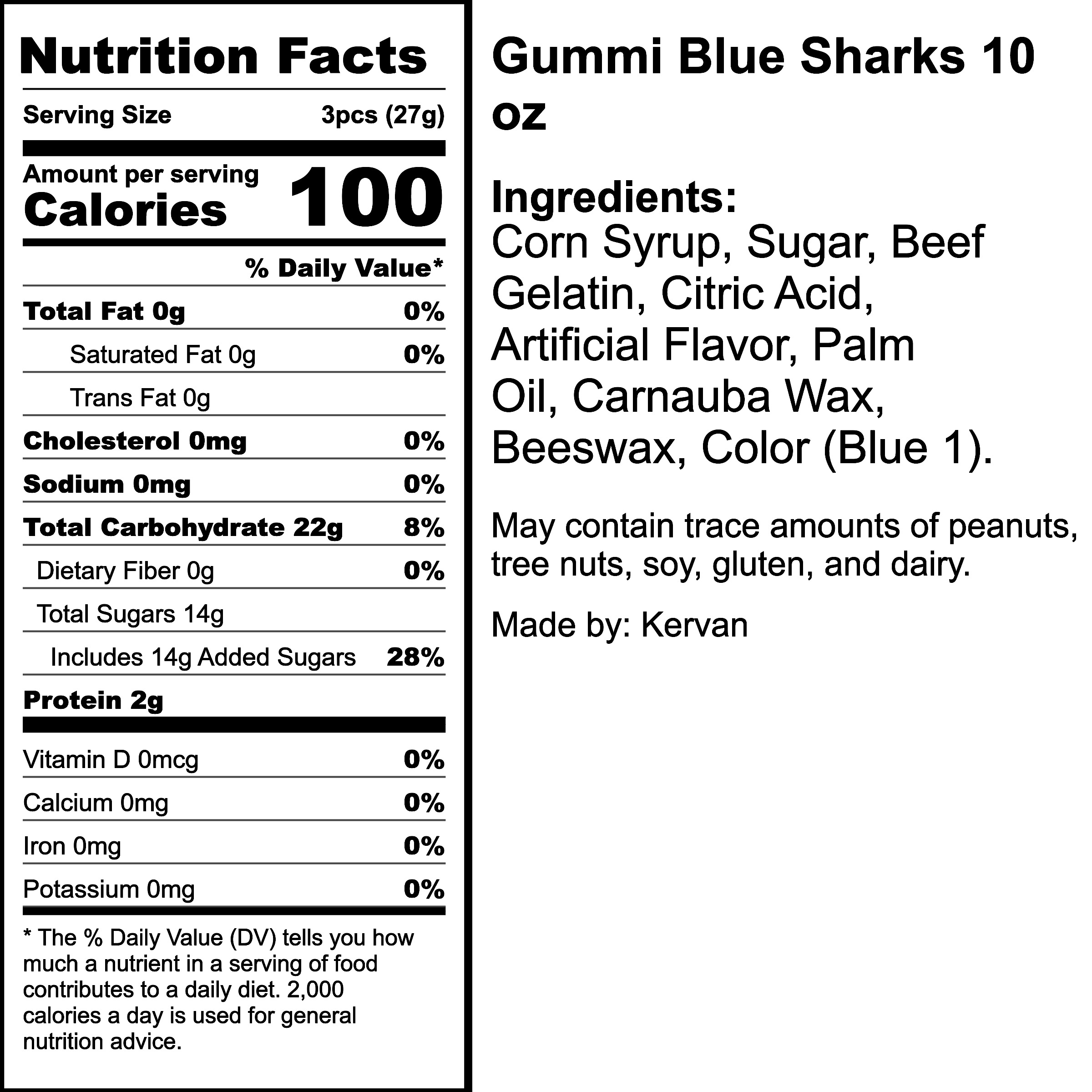 Nutrition Label