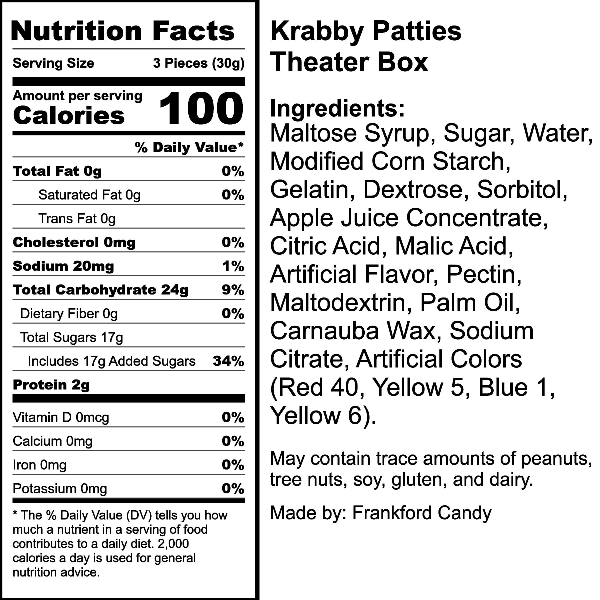 Nutrition Label