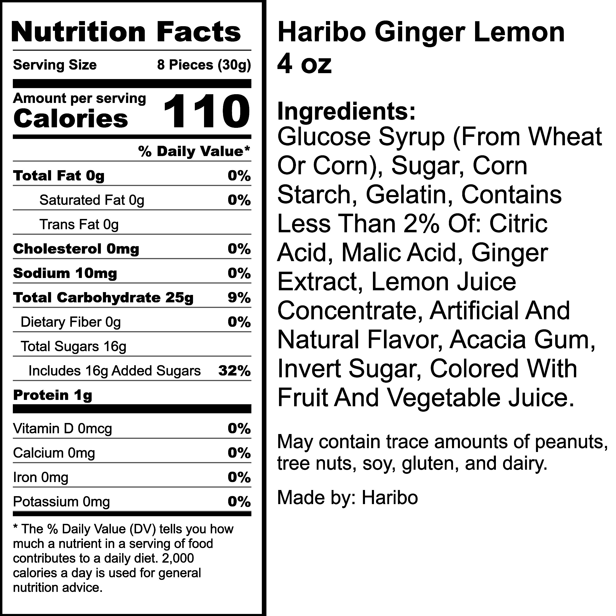 Nutrition Label