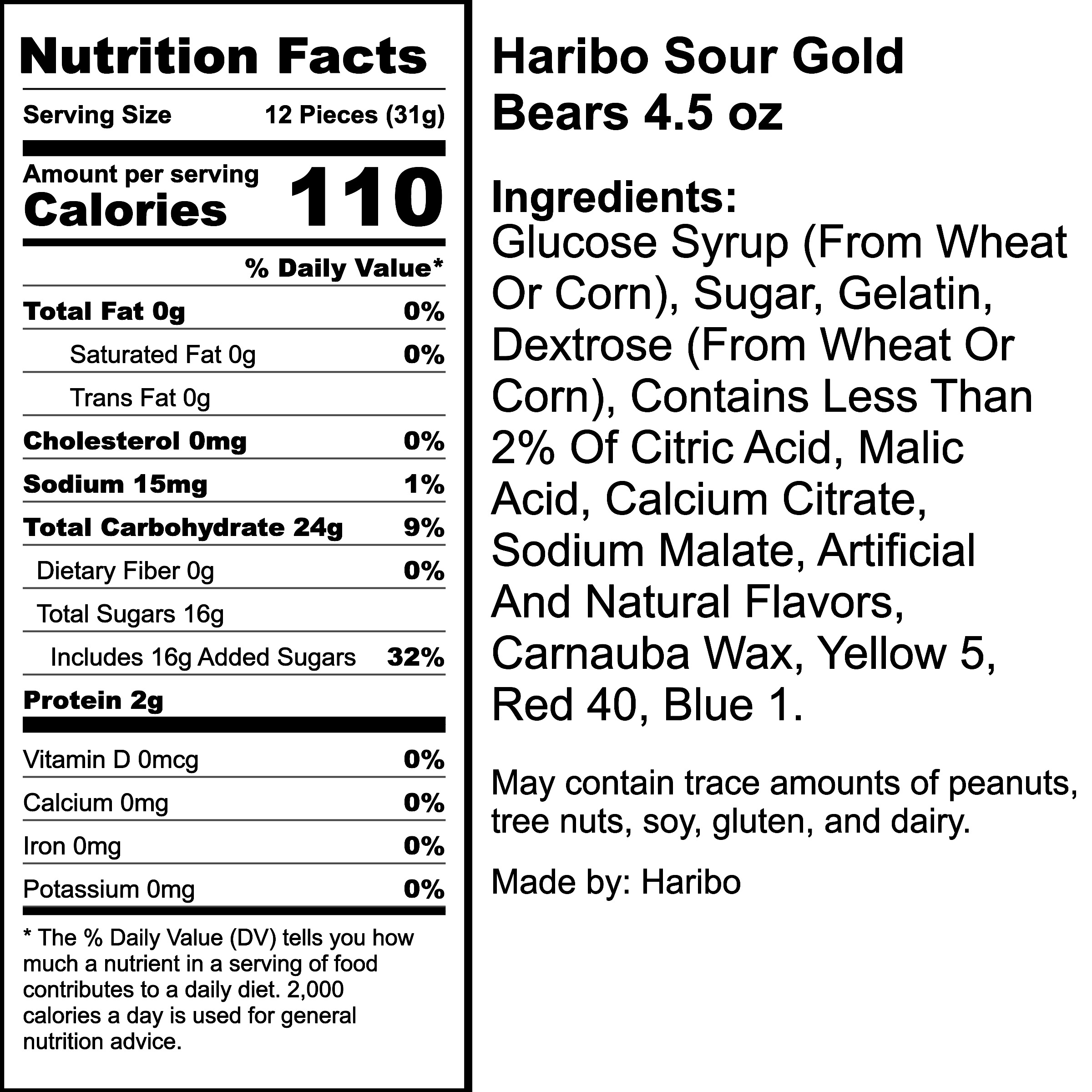 Nutrition Label