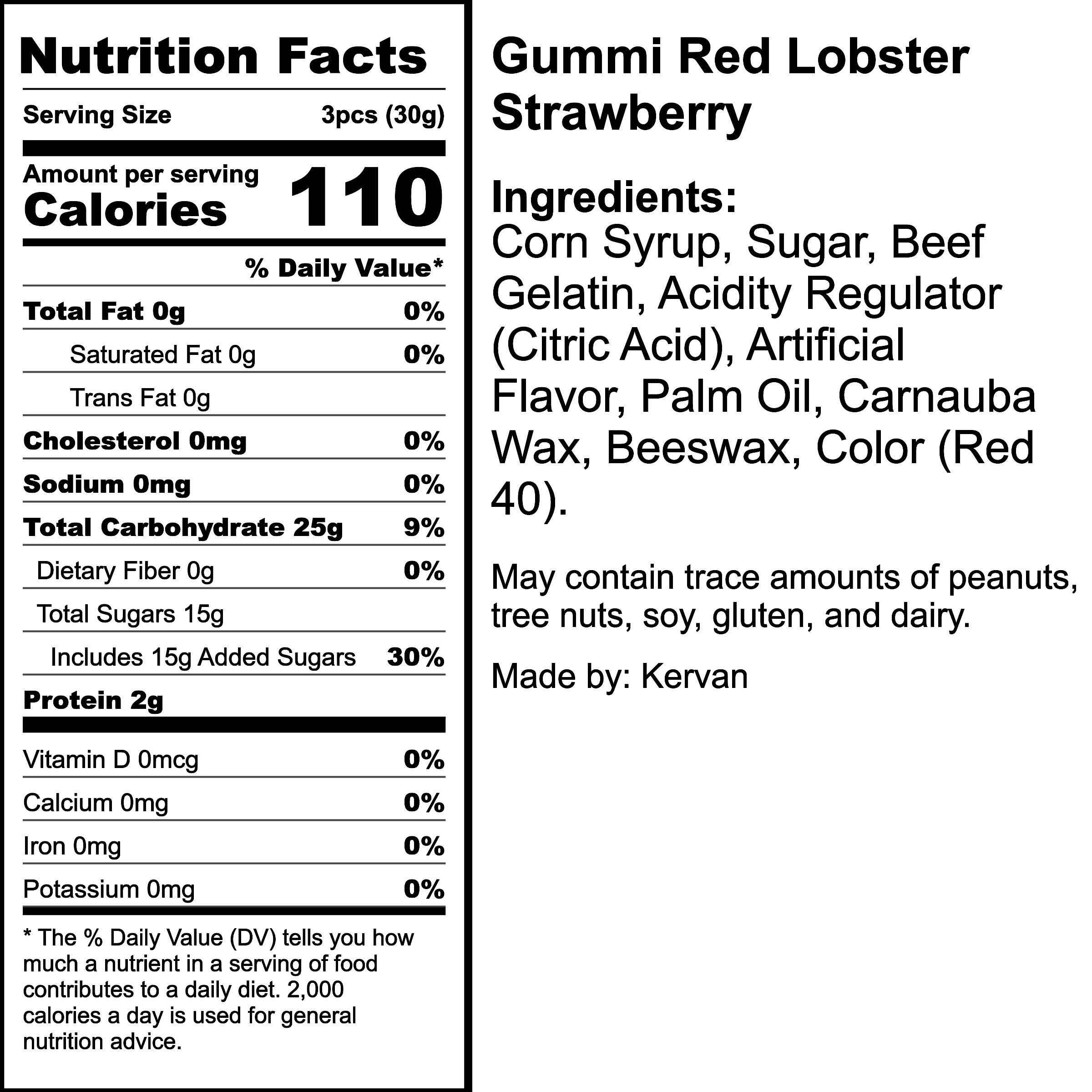 Nutrition Label