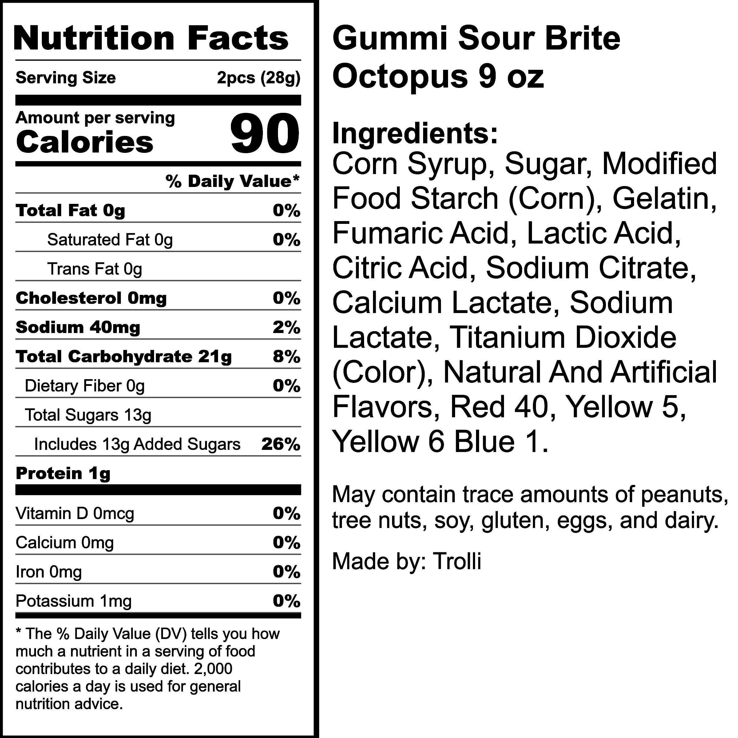 Nutrition Label