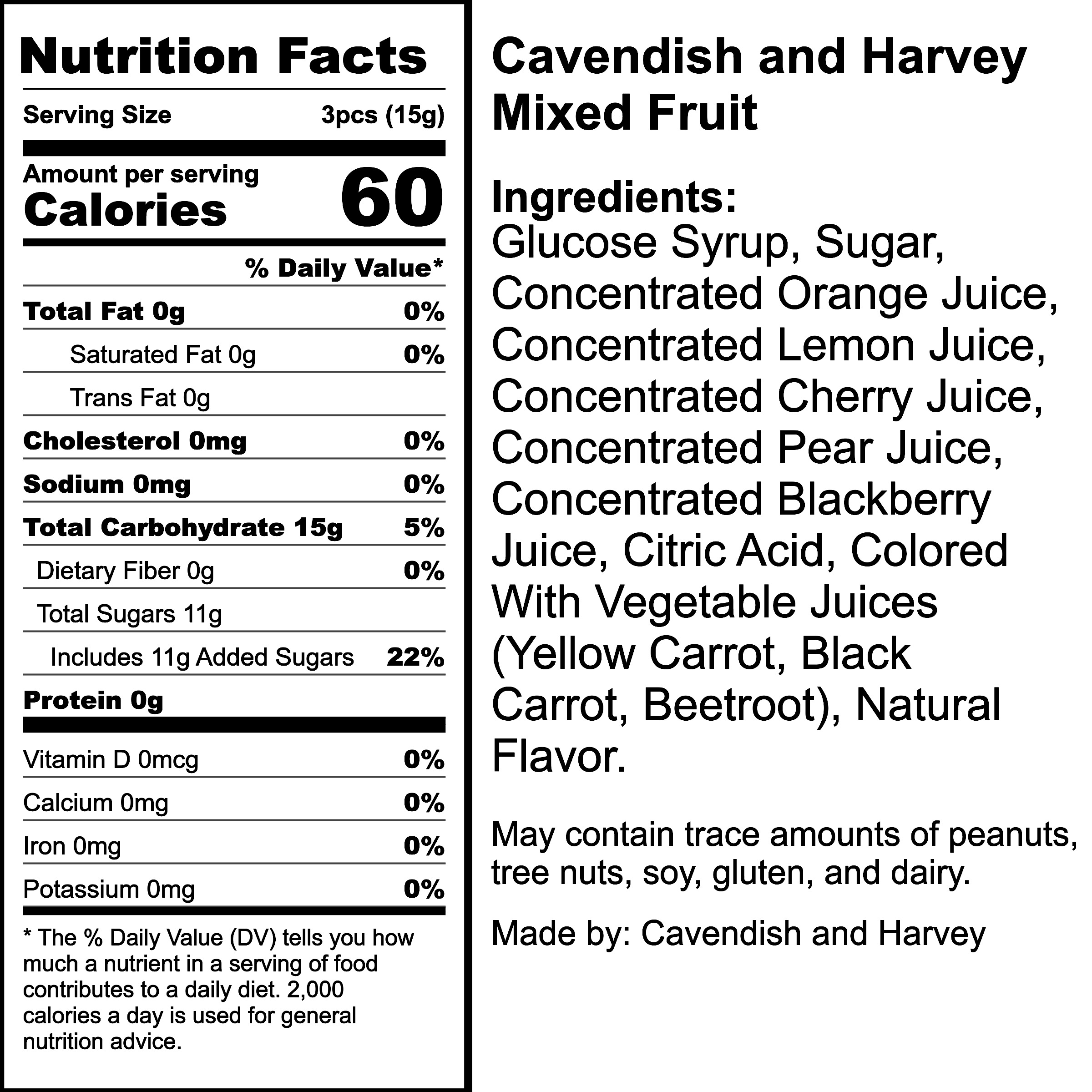 Nutrition Label