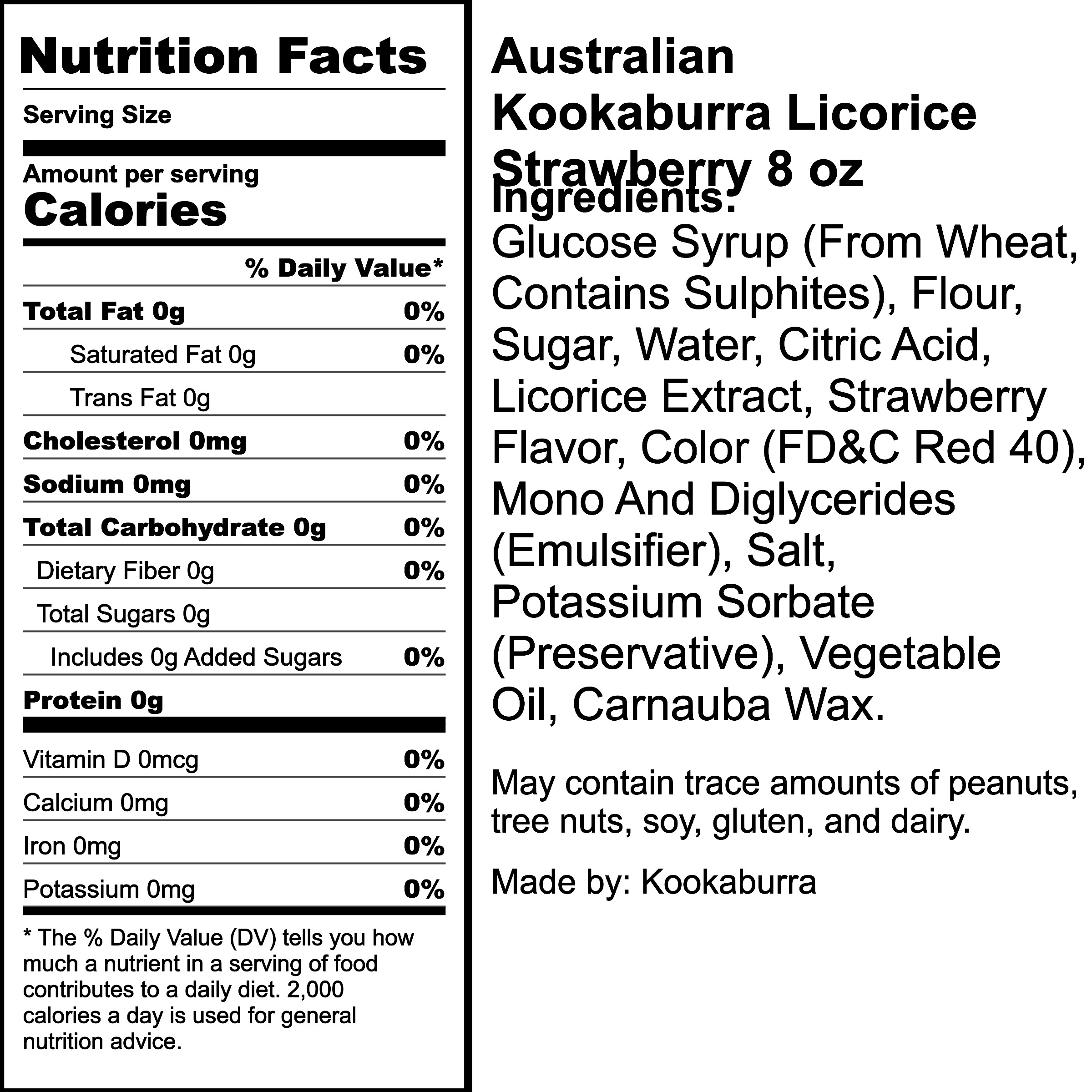 Nutrition Label