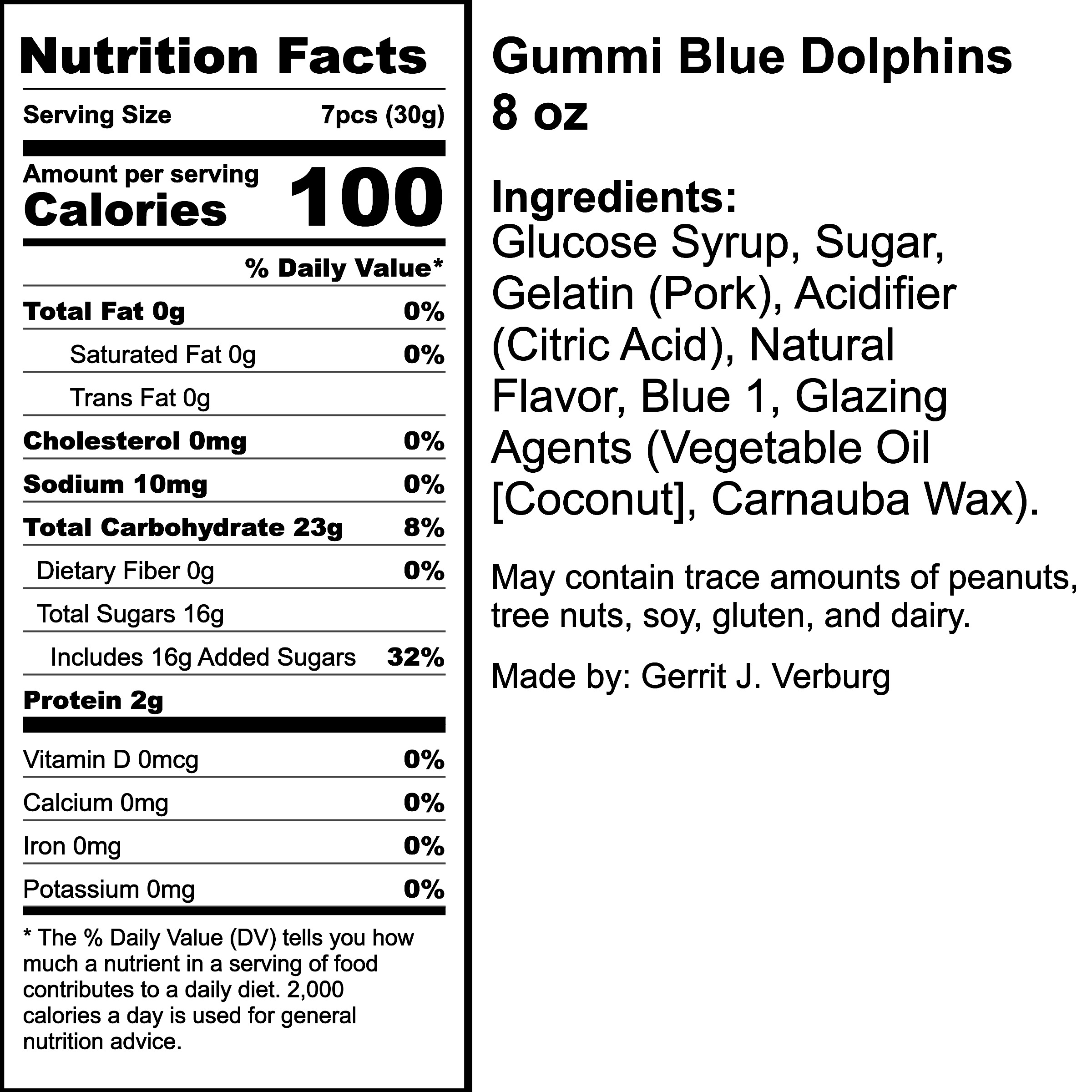 Nutrition Label