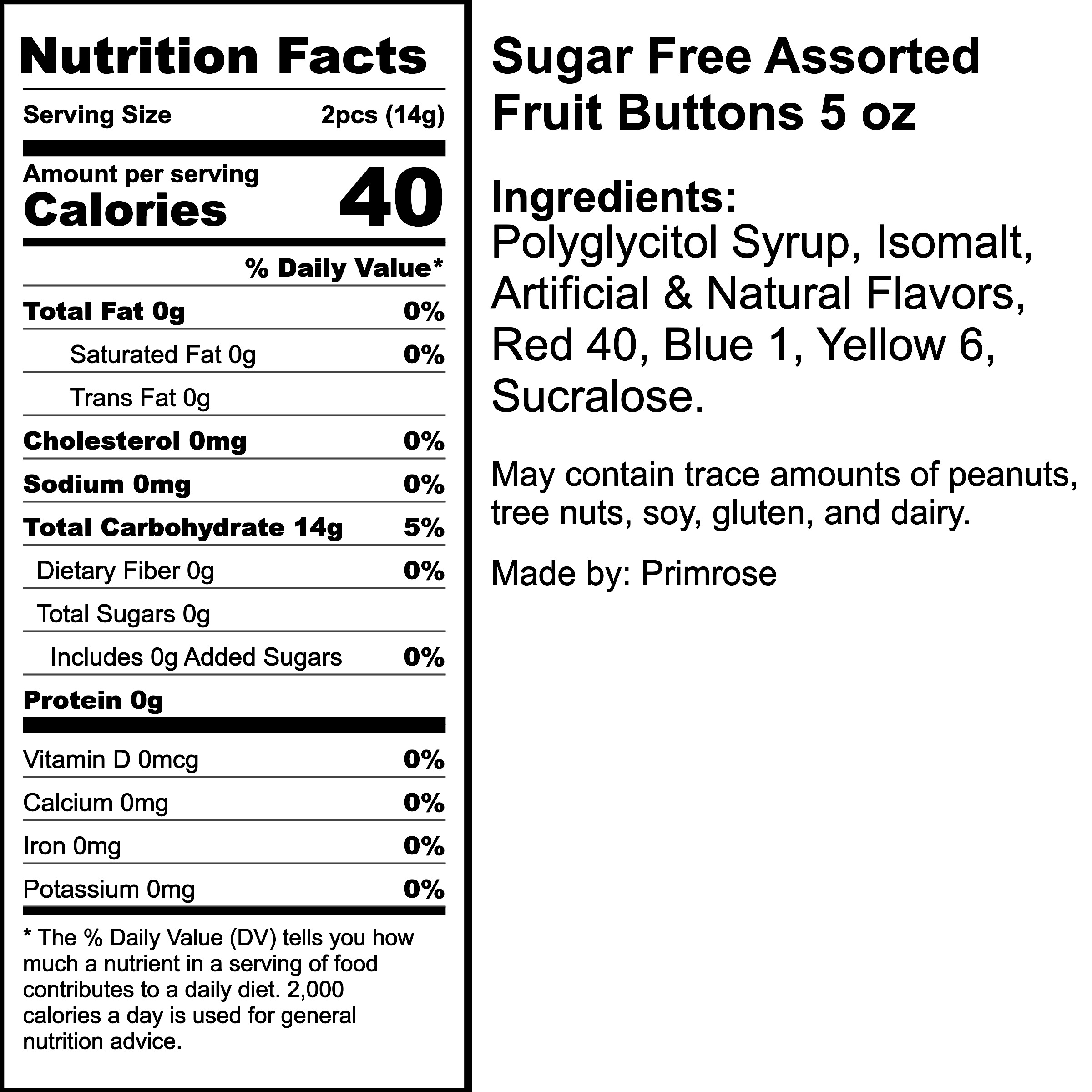 Nutrition Label
