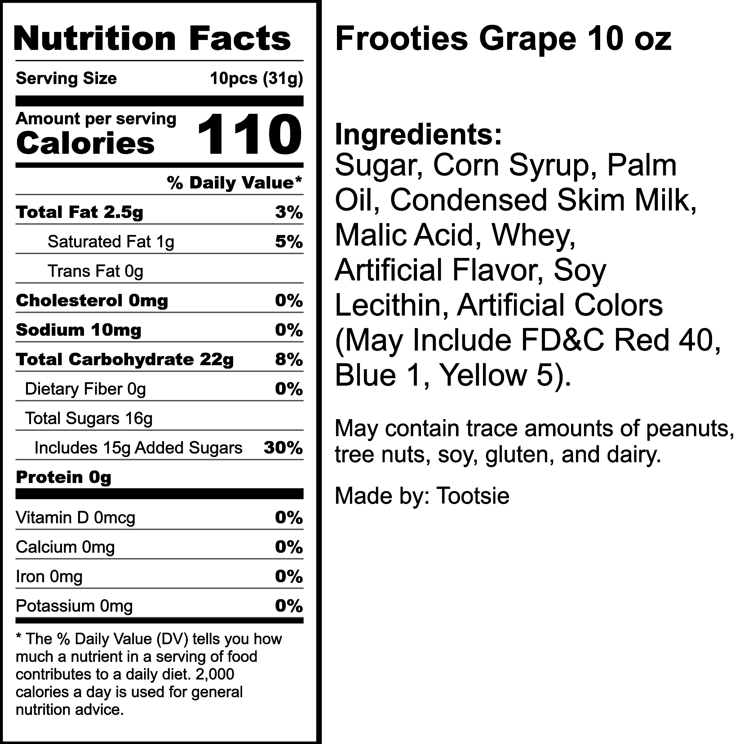 Nutrition Label