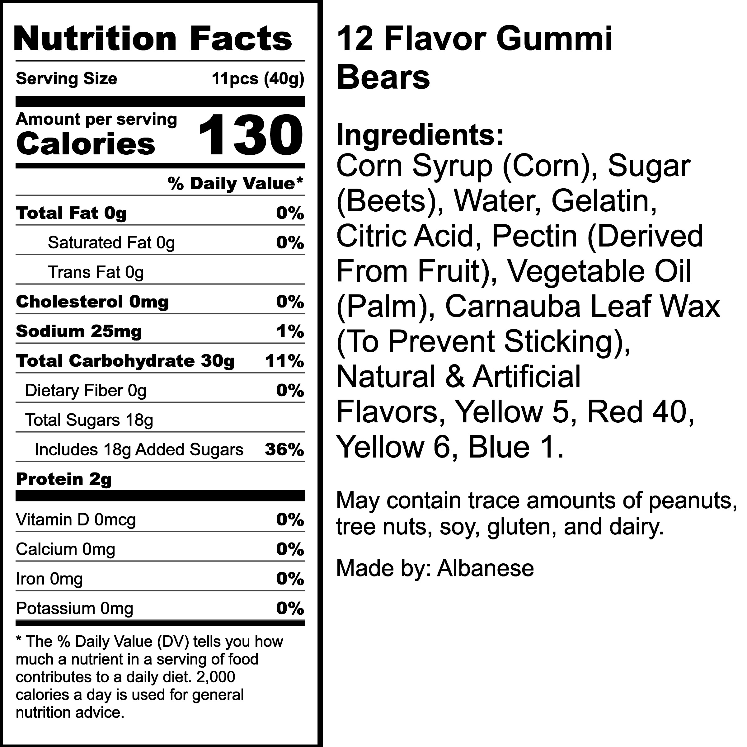 Nutrition Label