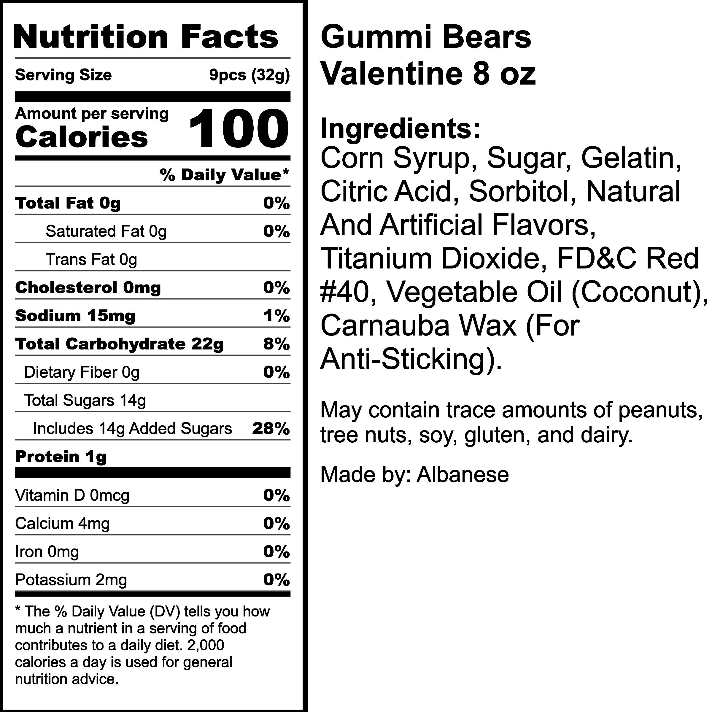 Nutrition Label