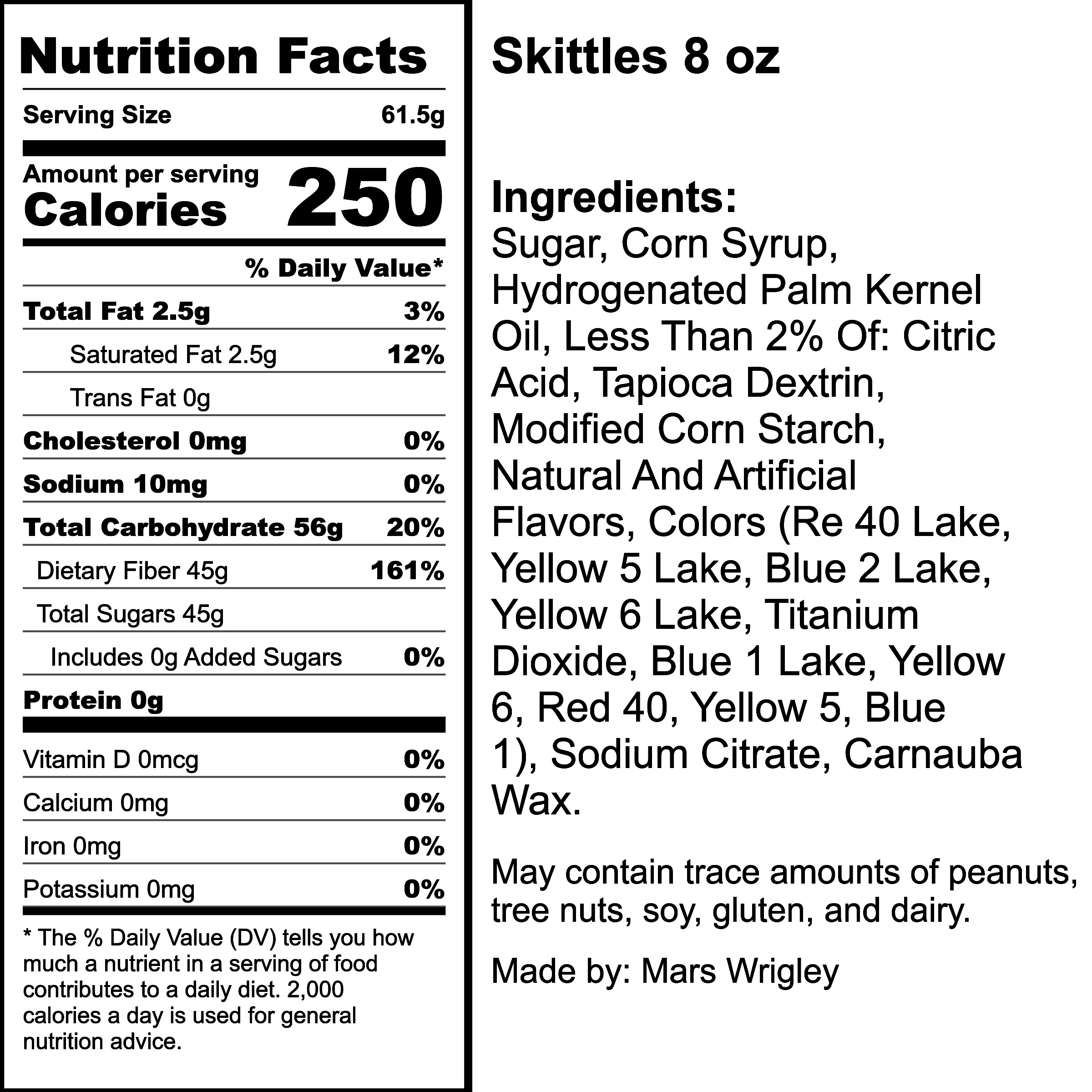 Nutrition Label
