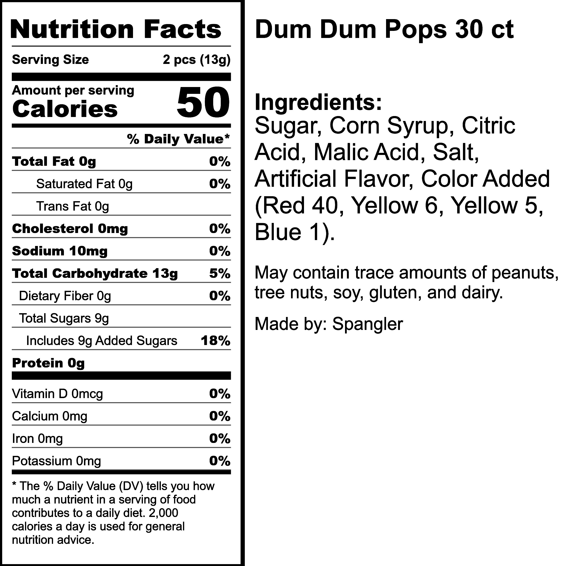 Nutrition Label