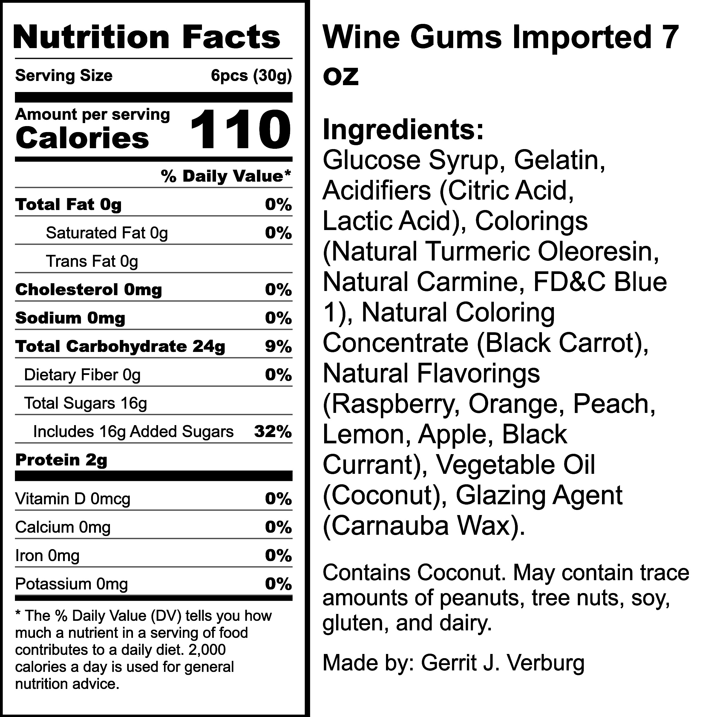 Nutrition Label