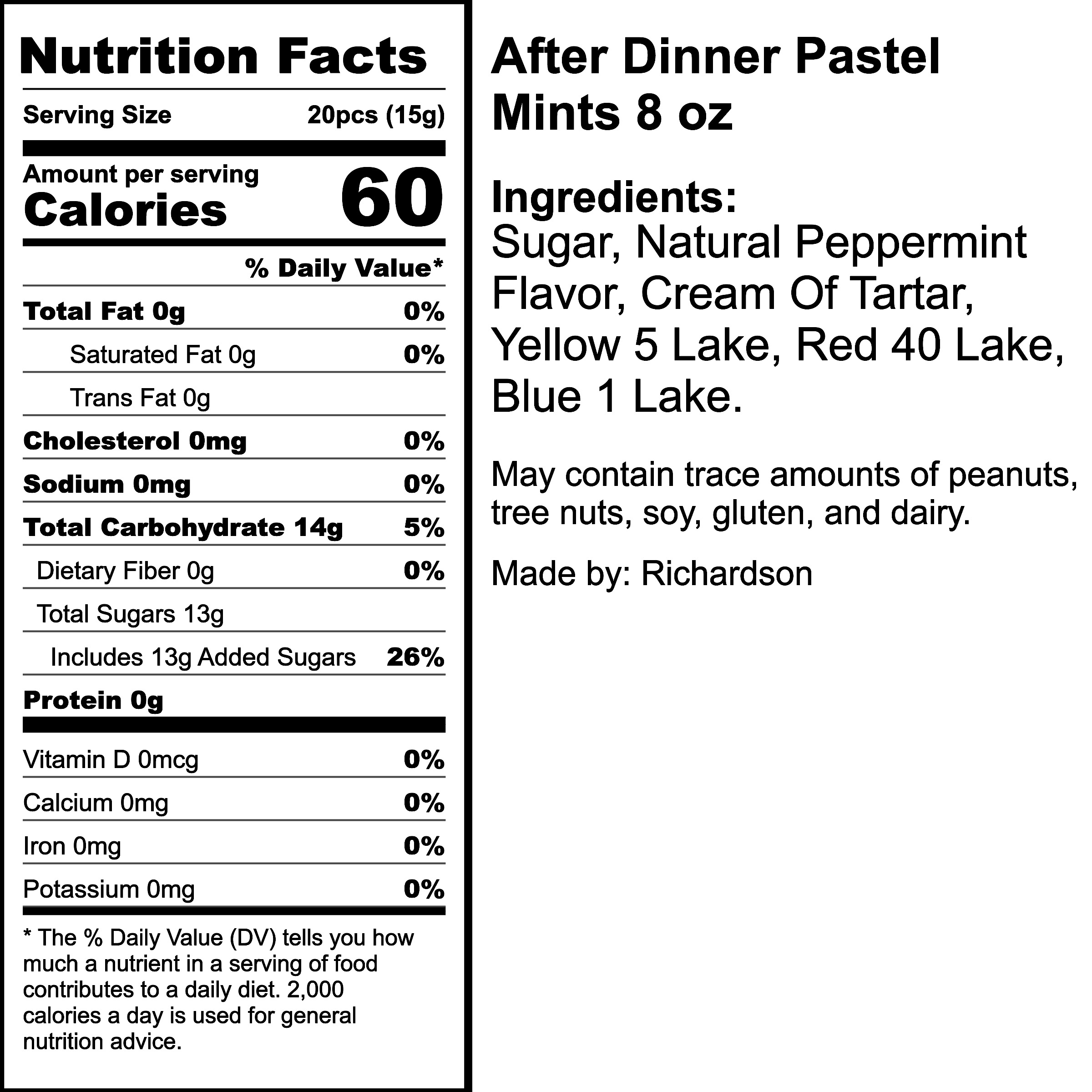Nutrition Label