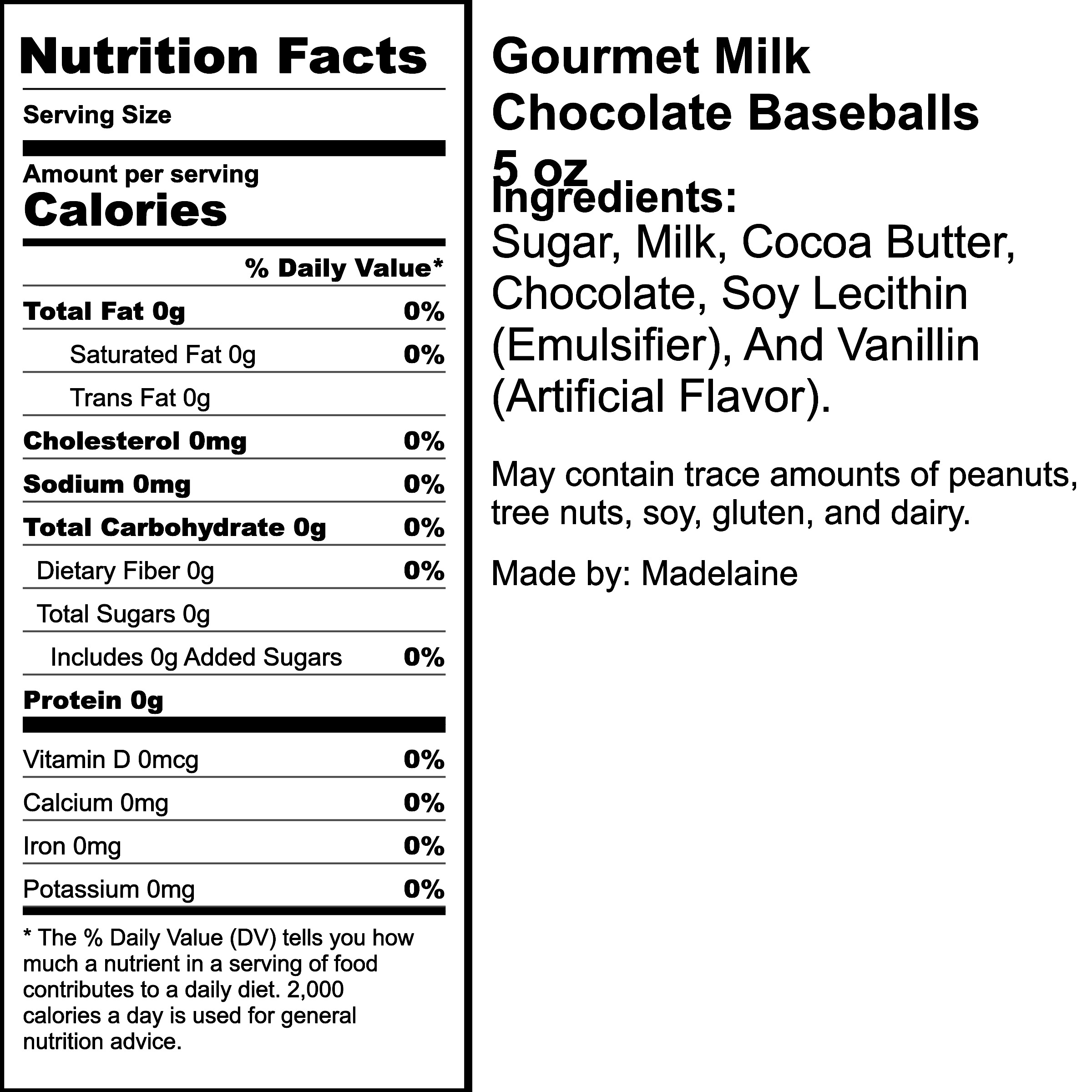 Nutrition Label