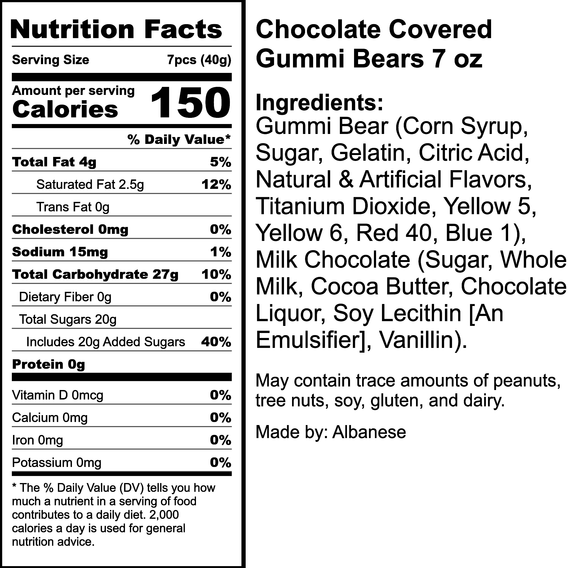 Nutrition Label