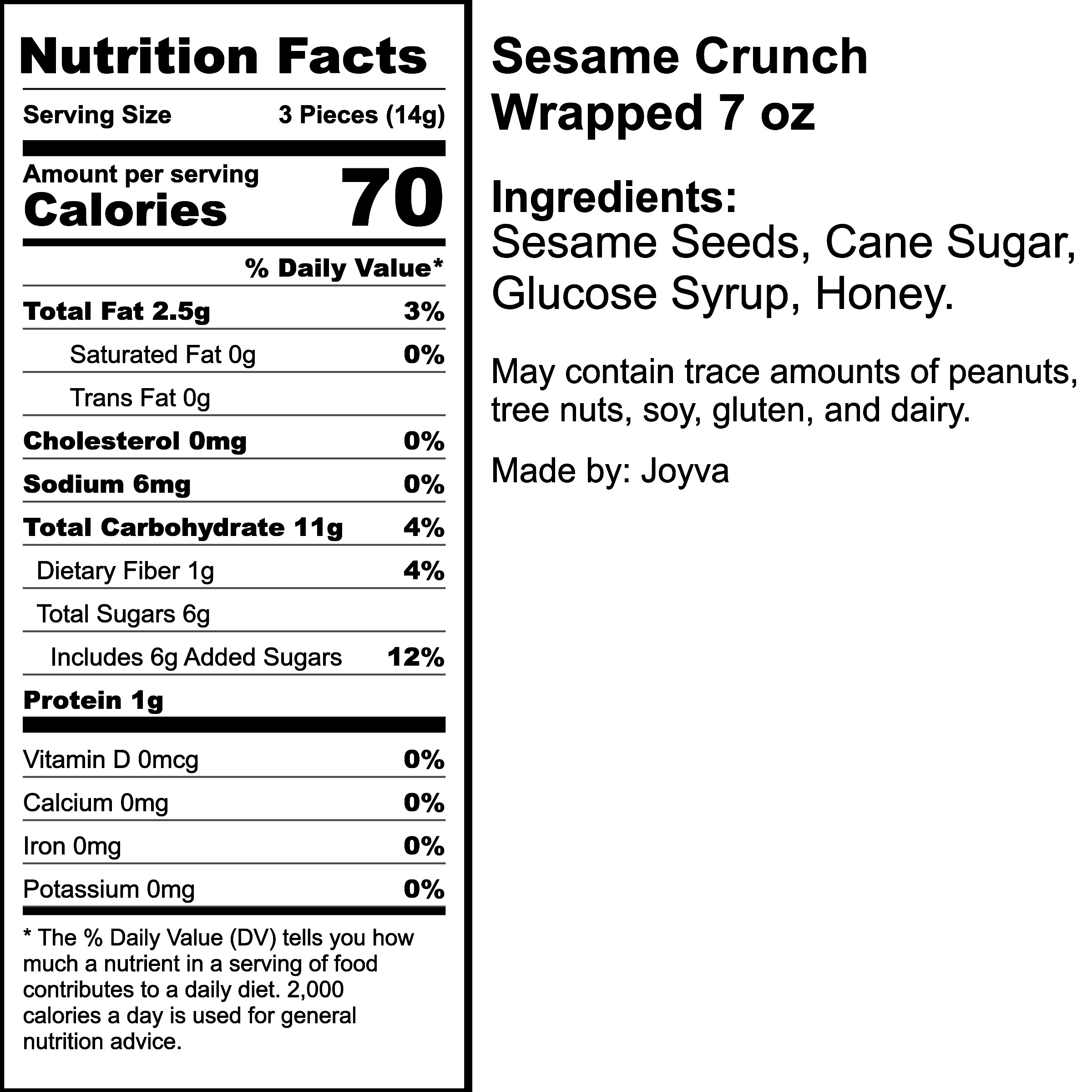 Nutrition Label