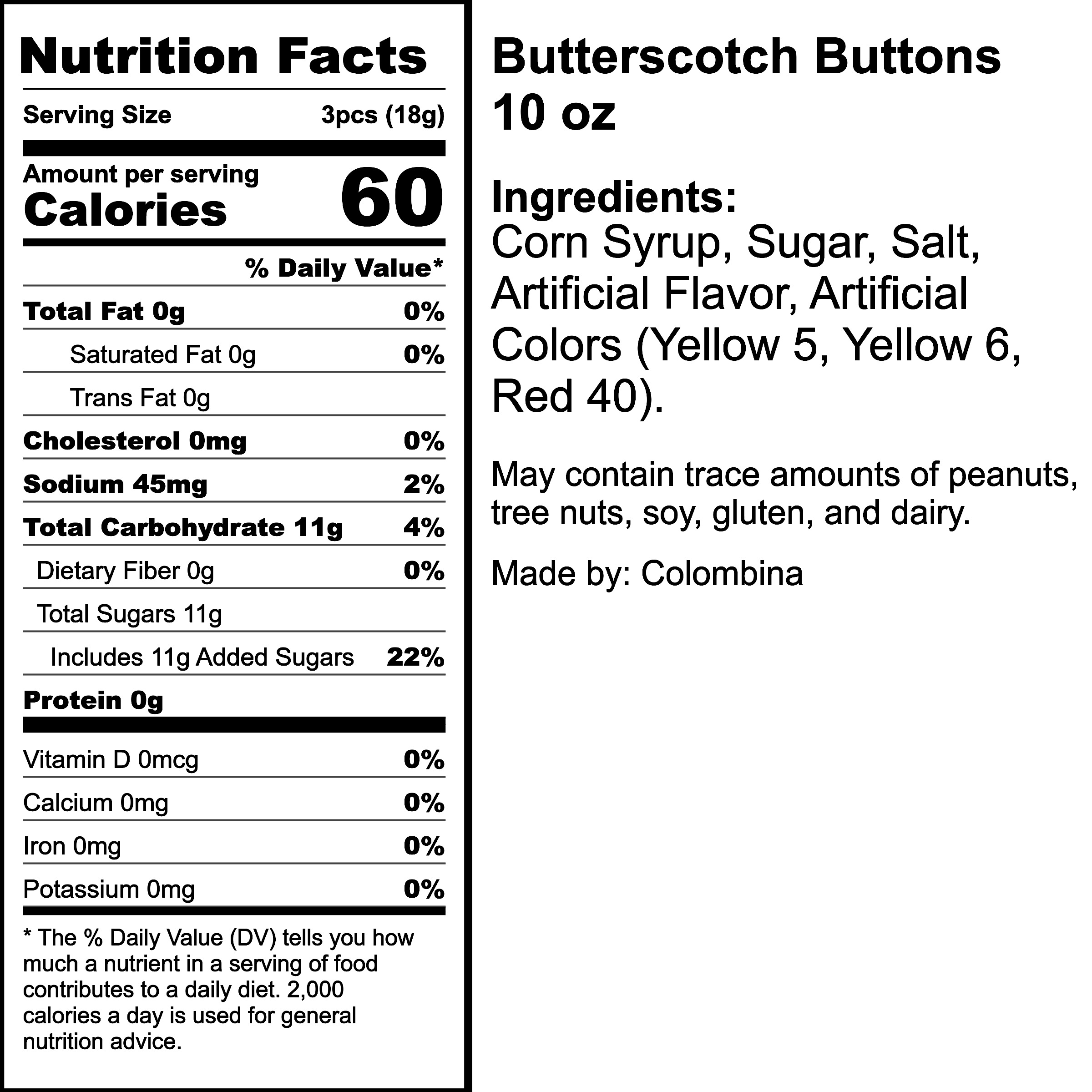 Nutrition Label