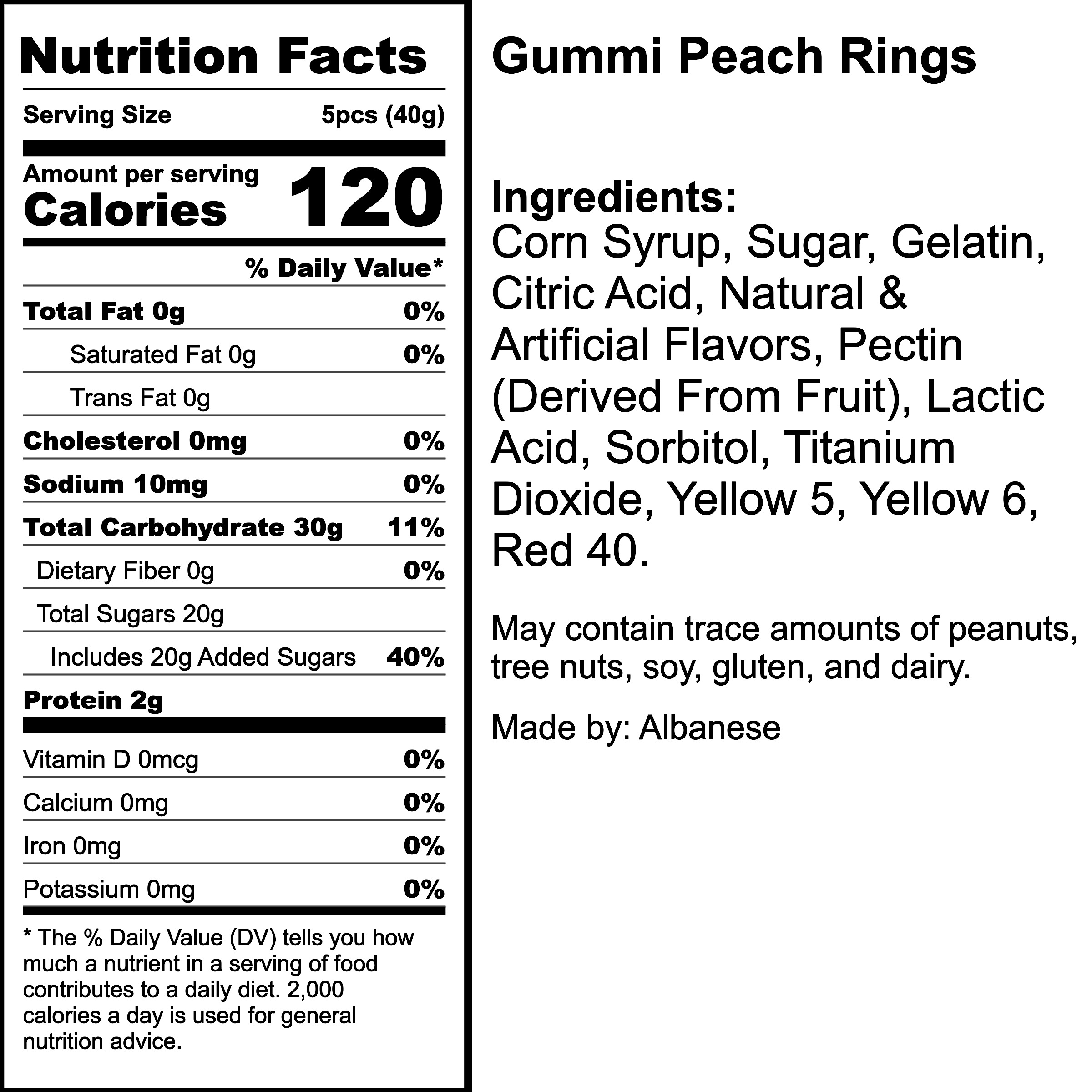 Nutrition Label
