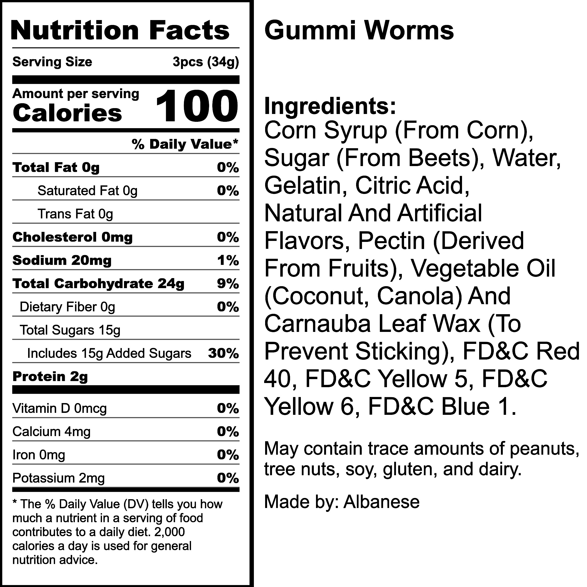 Nutrition Label