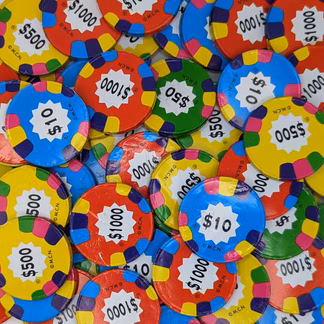 Photo of Gourmet Milk Chocolate Poker Chips 5 oz