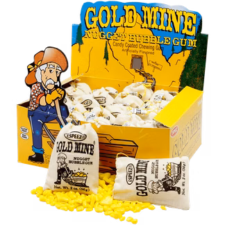 Photo of Gold Mine Nugget Bubble Gum 2 oz